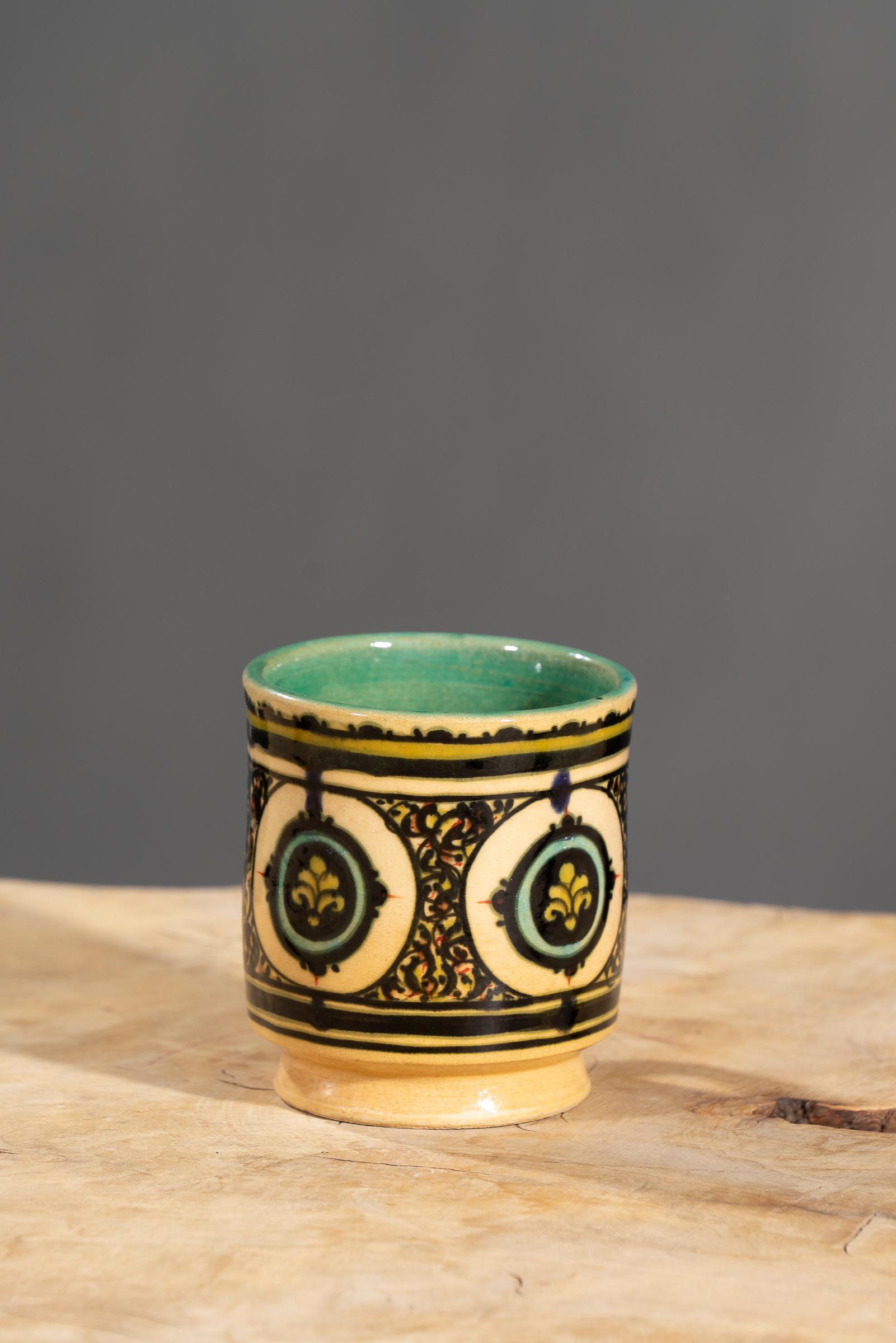 Nishapur Ceramics Hand Painted Handled Mug