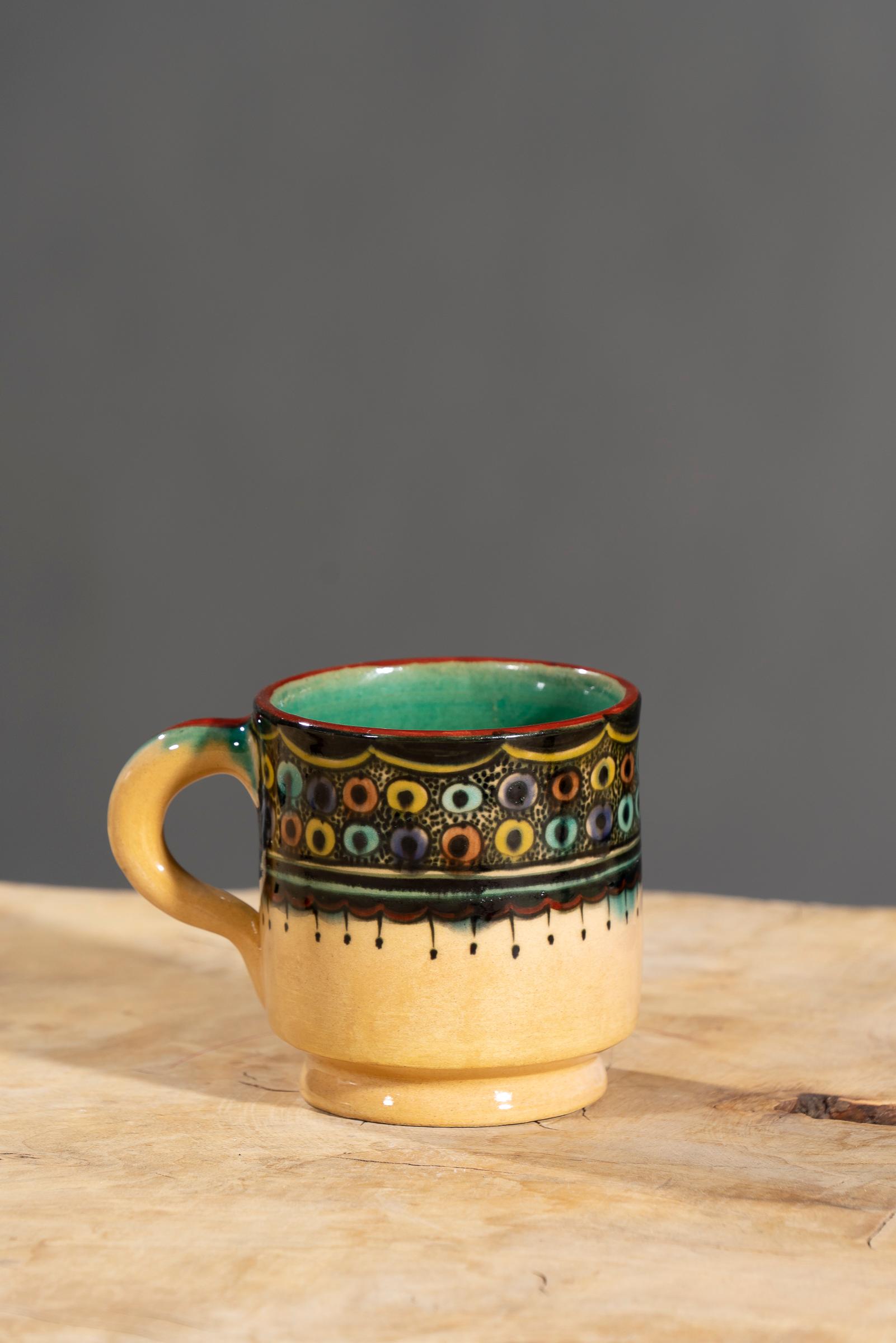 Nishapur Ceramics Hand Painted Handled Mug