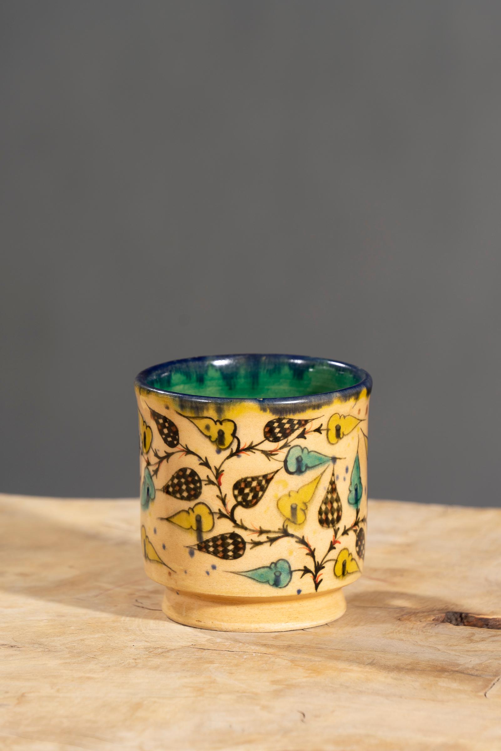 Nishapur Ceramics Hand Painted Handled Mug