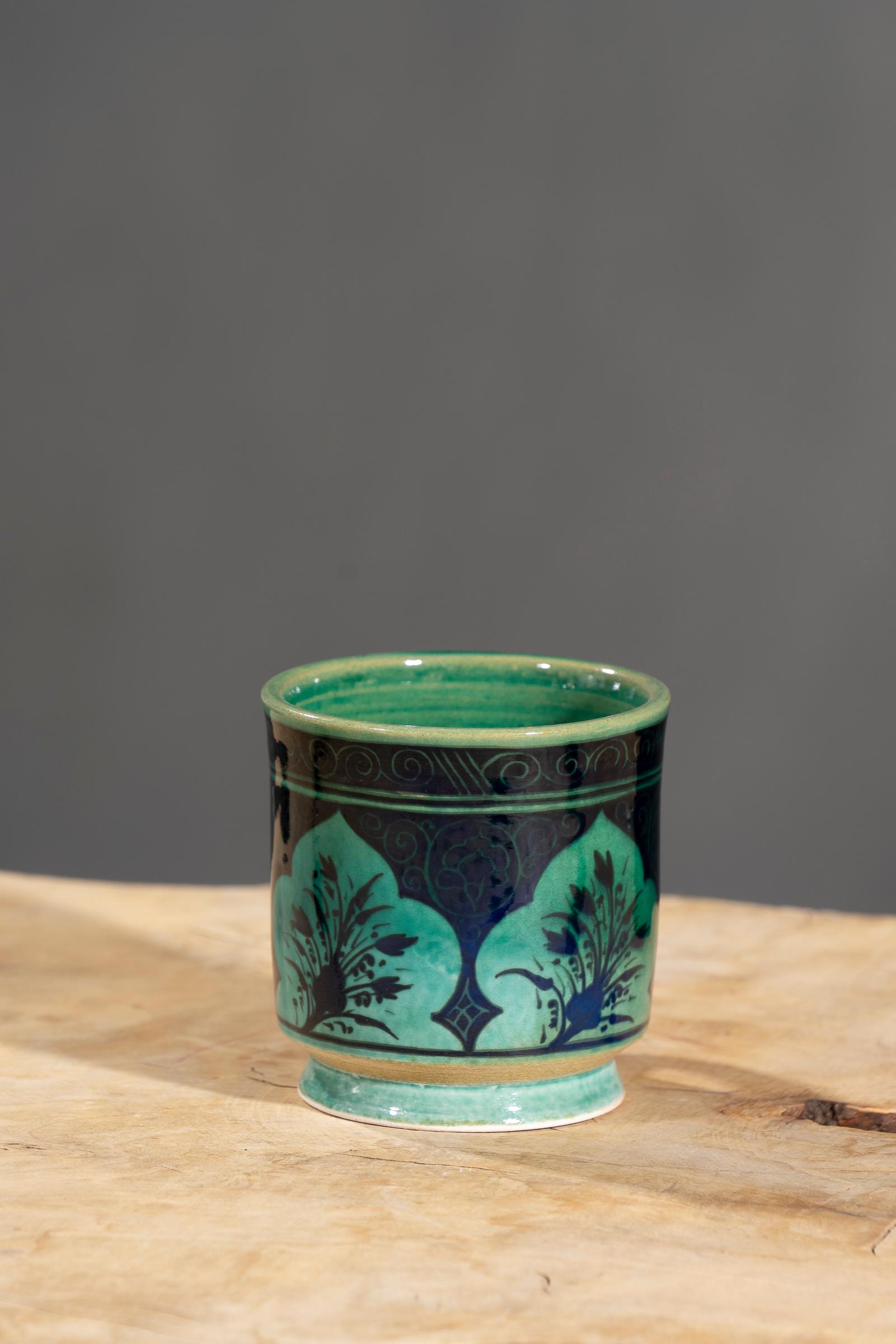Nishapur Ceramics Hand Painted Handled Mug