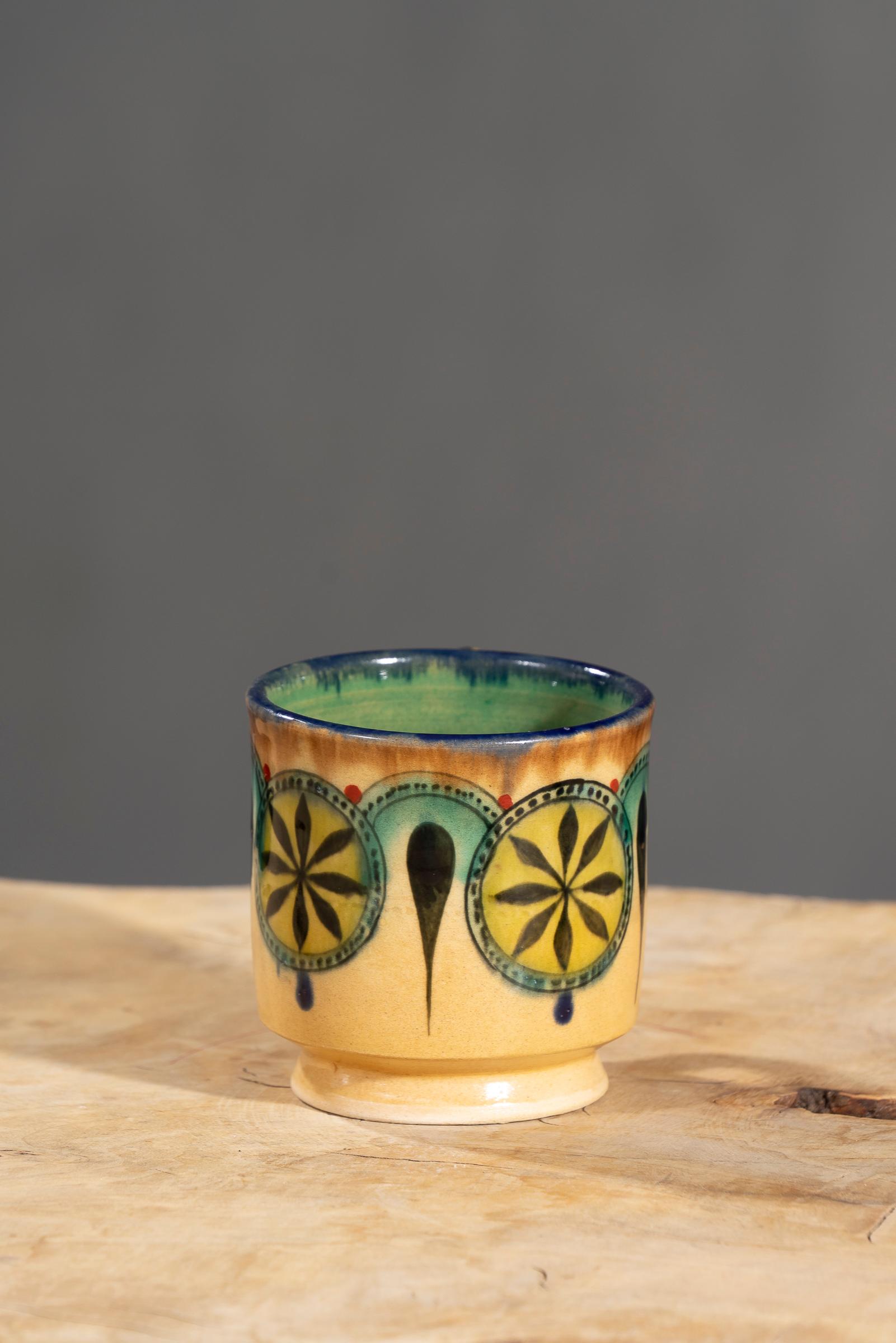 Nishapur Ceramics Hand Painted Handled Mug