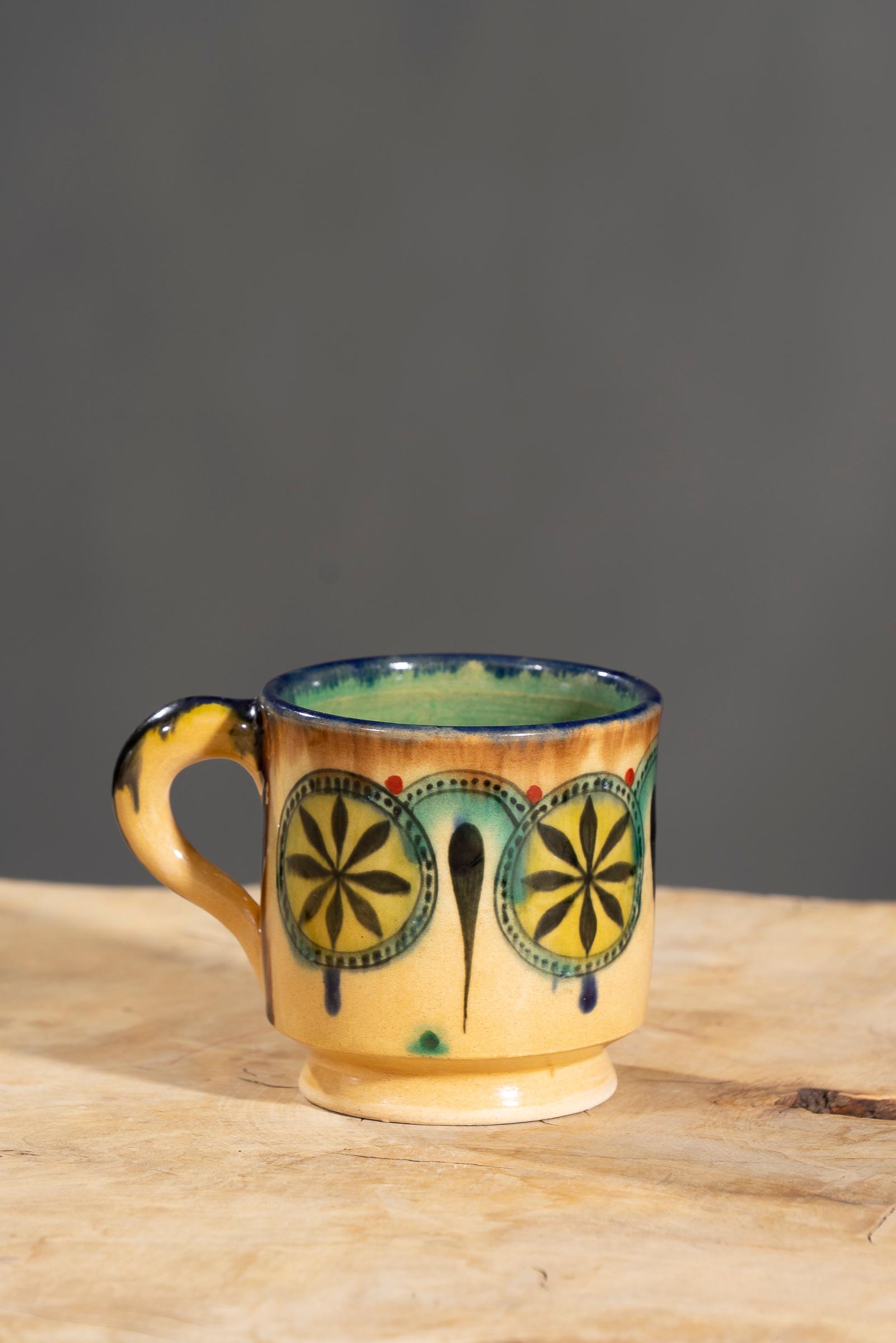 Nishapur Ceramics Hand Painted Handled Mug