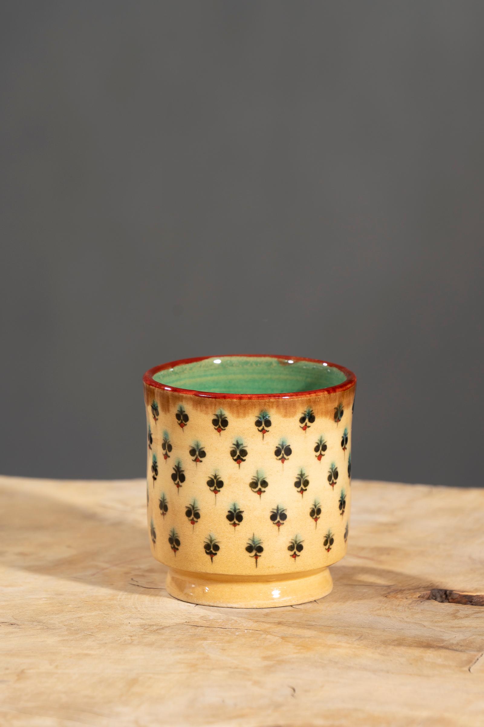 Nishapur Ceramics Hand Painted Handled Mug