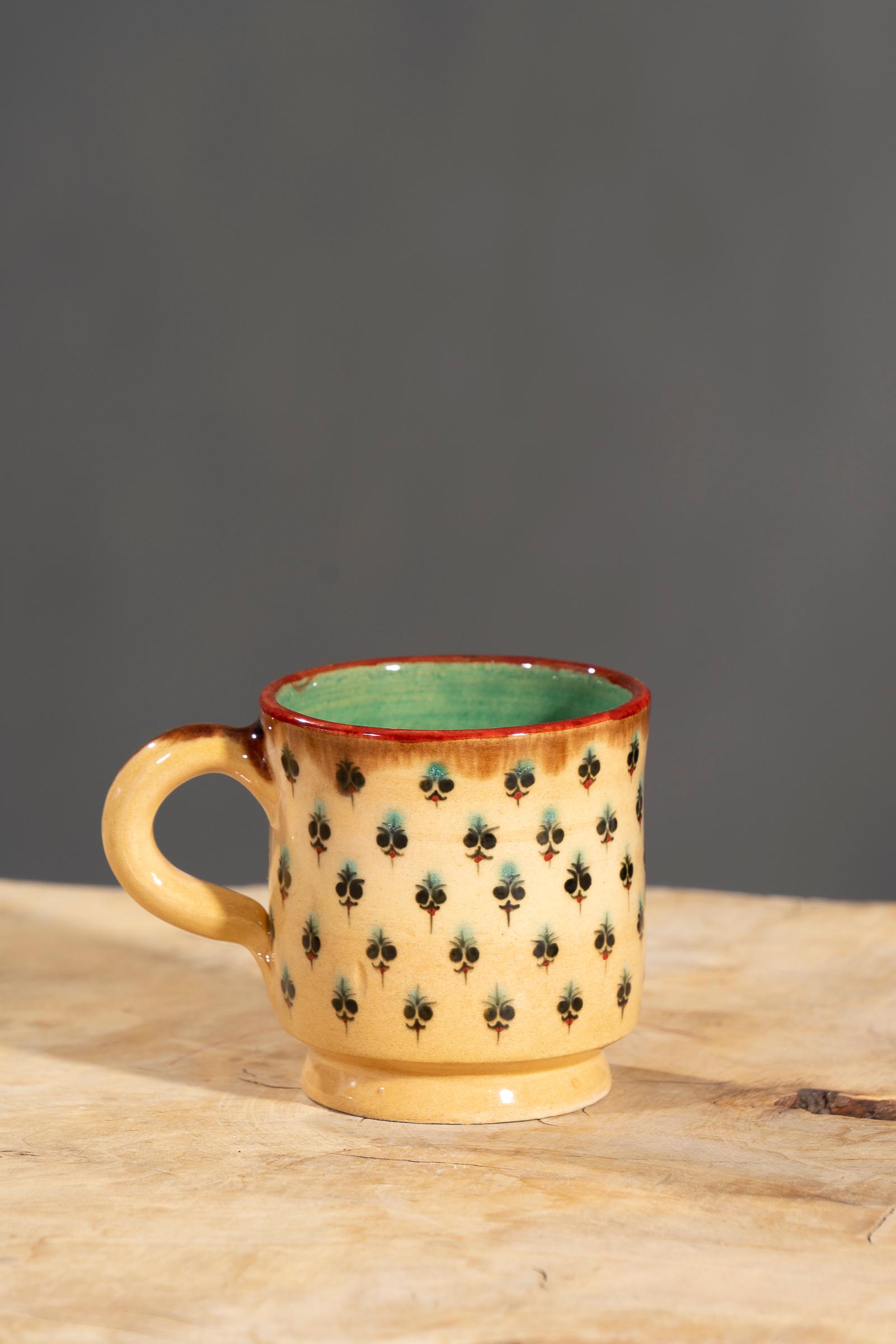 Nishapur Ceramics Hand Painted Handled Mug