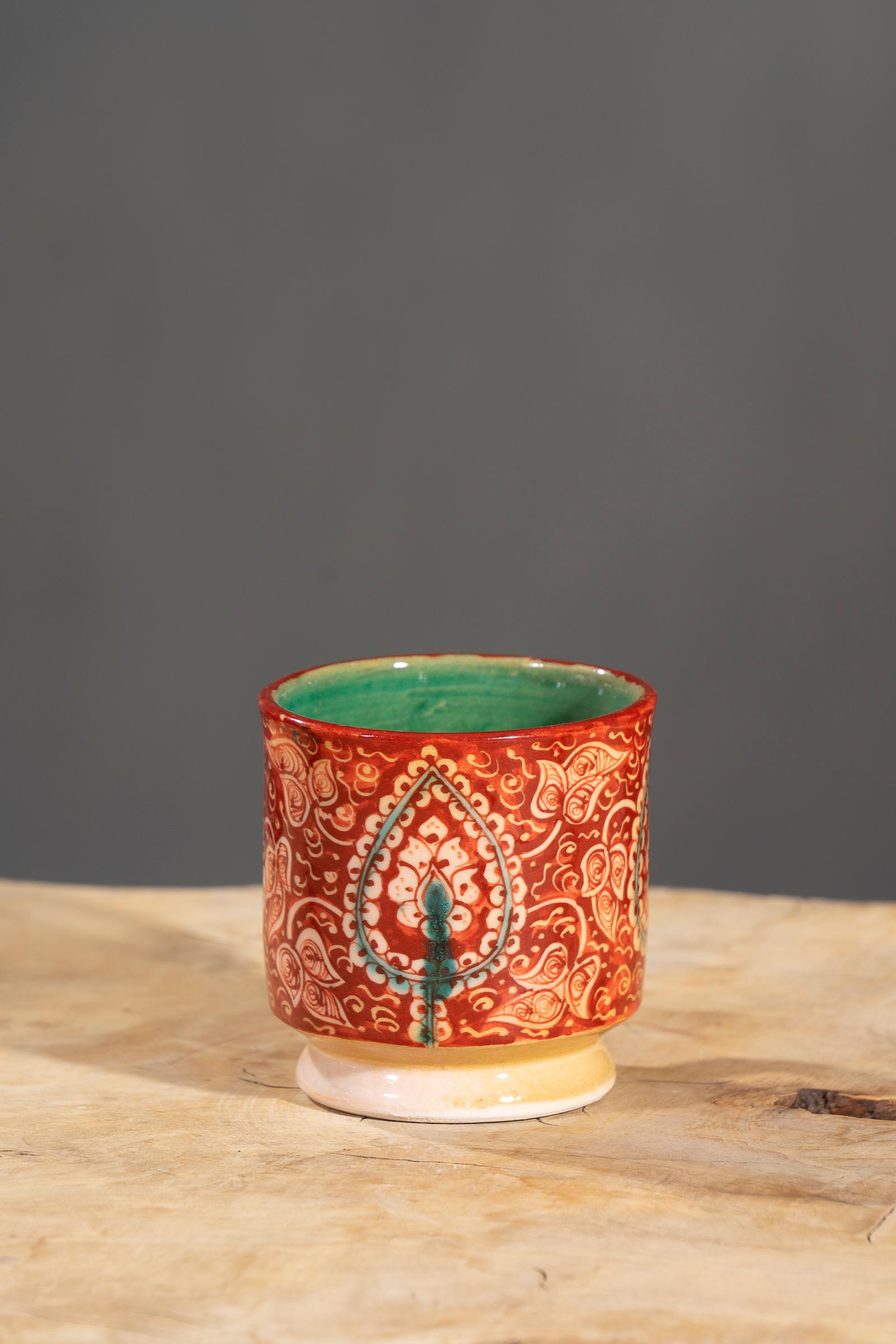 Nishapur Ceramics Hand Painted Handled Mug