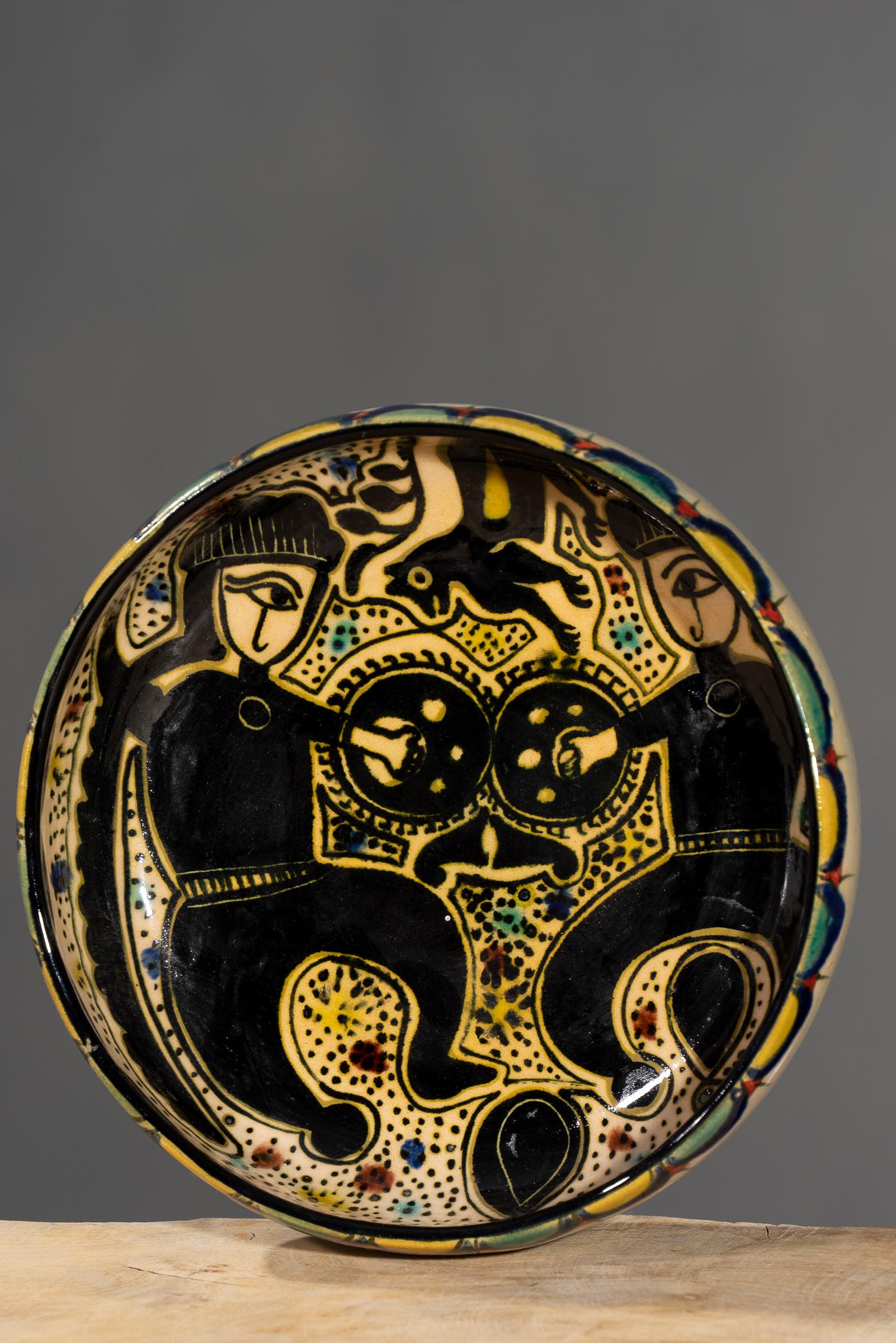 Nishapur Ceramics Hand Painted Bowl