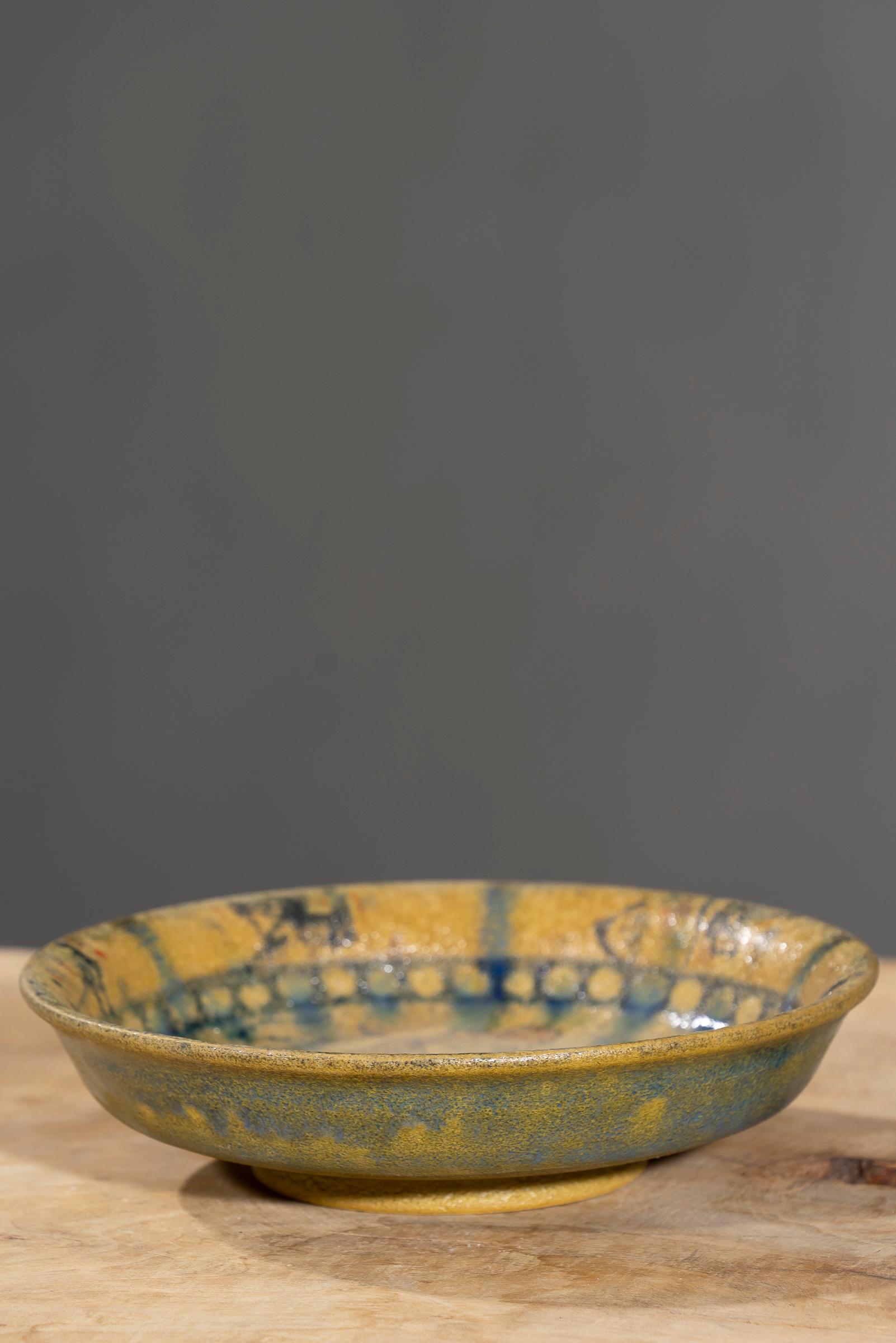 Nishapur Ceramics Hand Painted Over Cooked Bowl