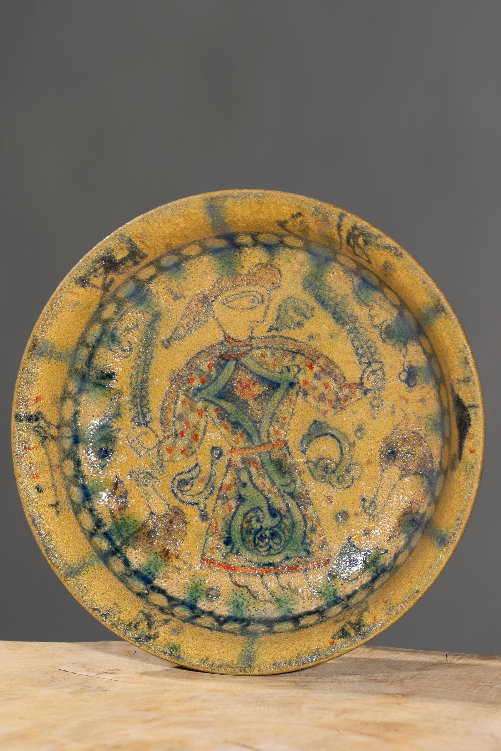 Nishapur Ceramics Hand Painted Over Cooked Bowl