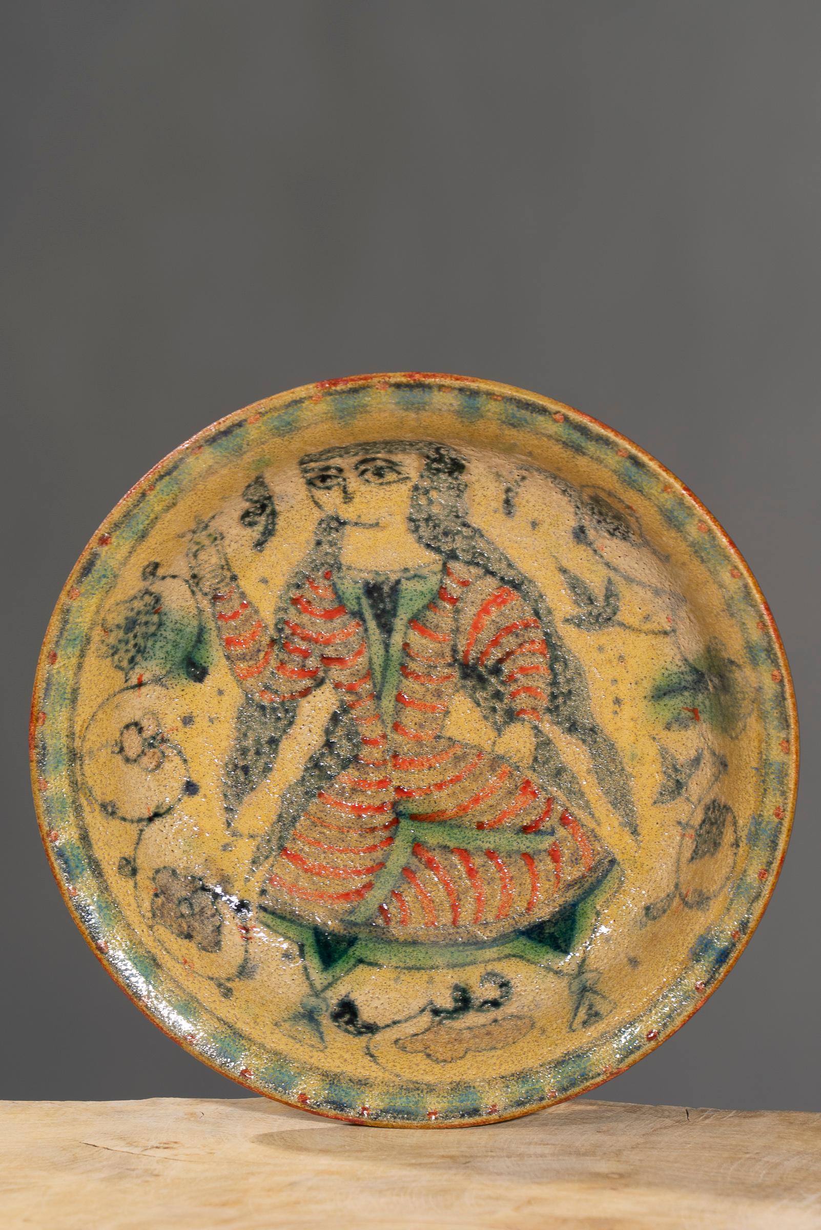 Nishapur Ceramics Hand Painted Over Cooked Bowl