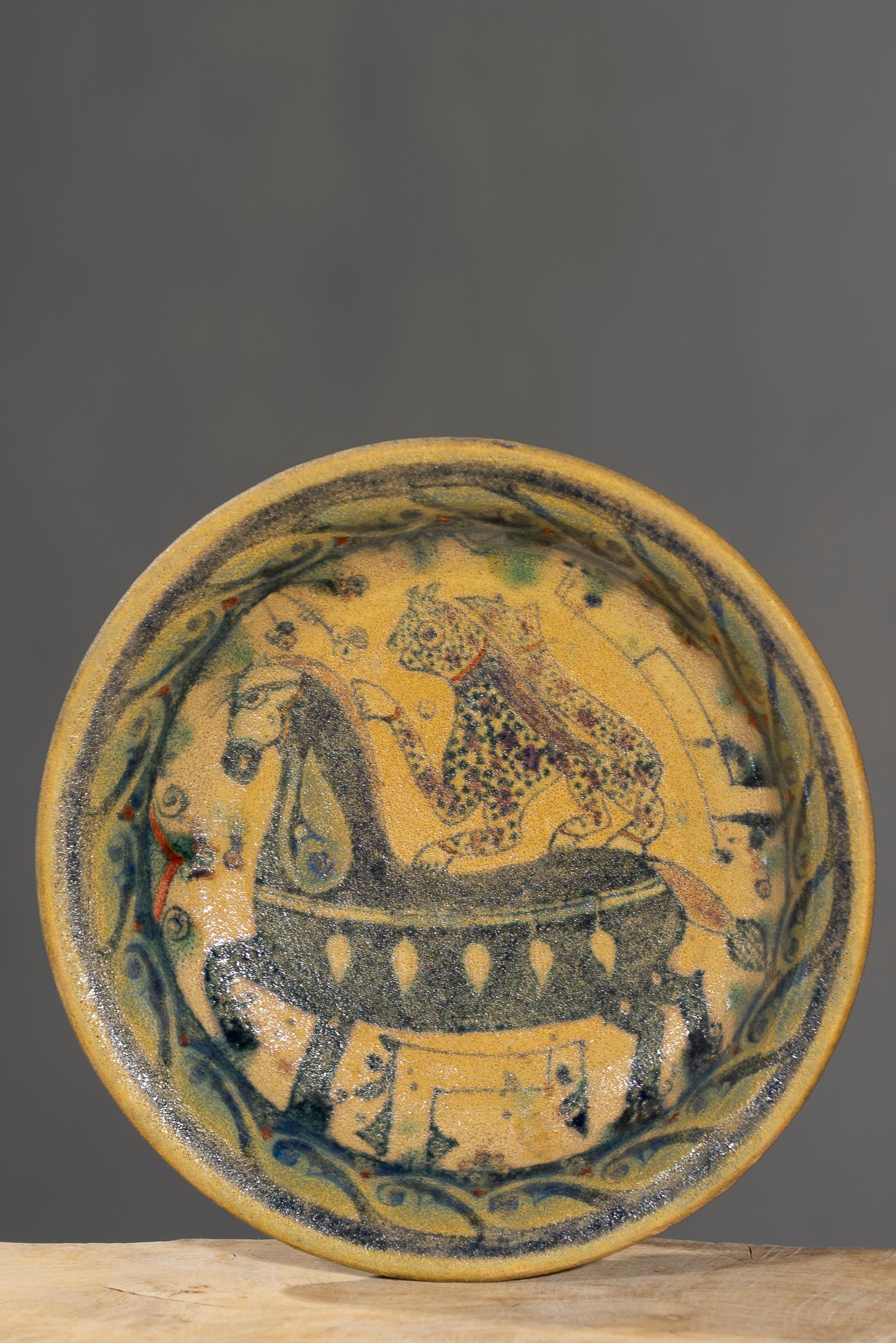 Nishapur Ceramics Hand Painted Over Cooked Bowl
