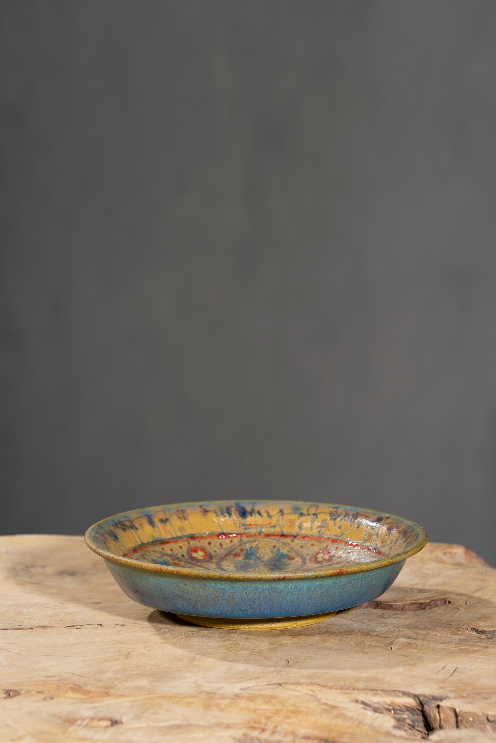 Nishapur Ceramics Hand Painted Over Cooked Bowl
