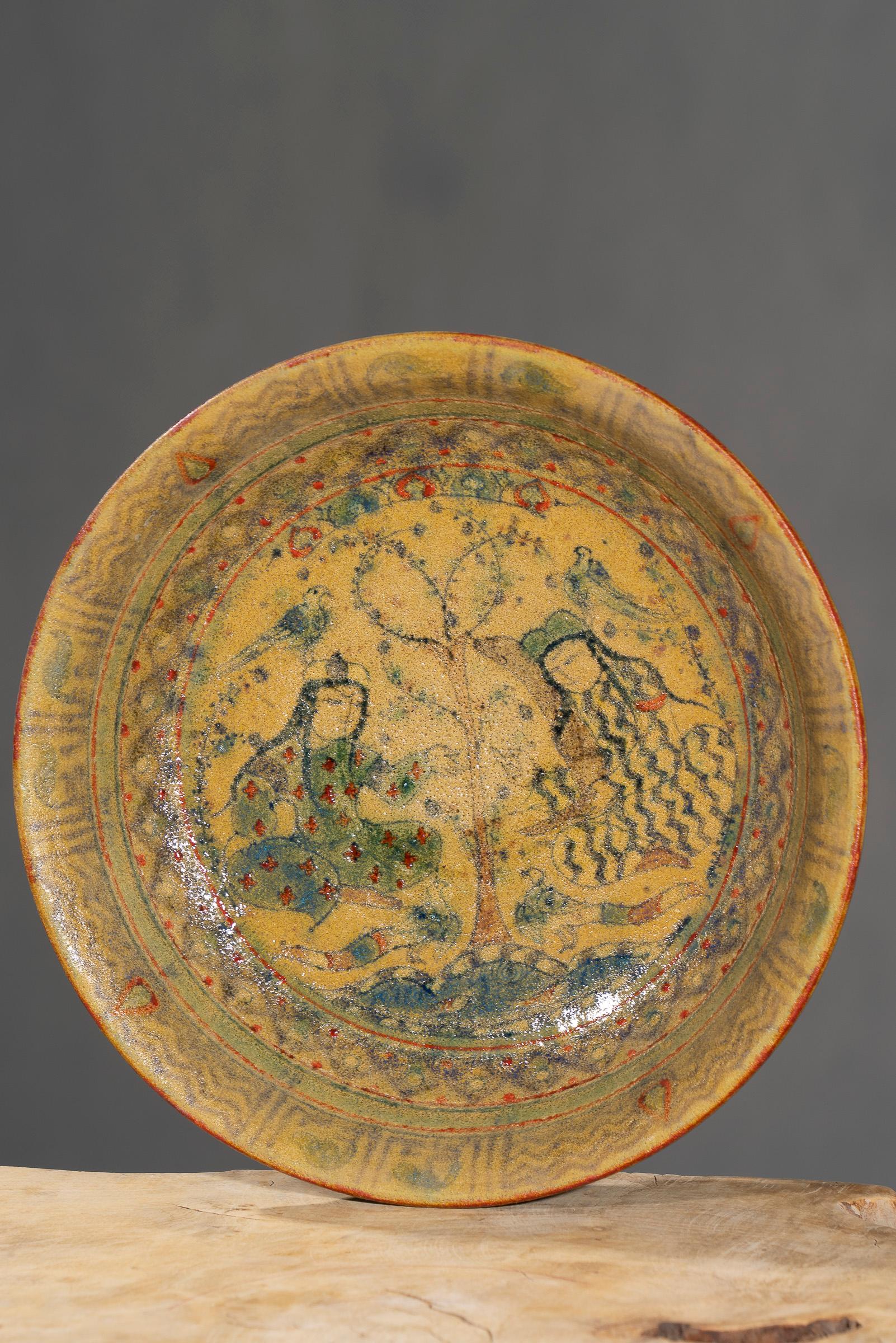 Nishapur Ceramics Hand Painted Over Cooked Bowl
