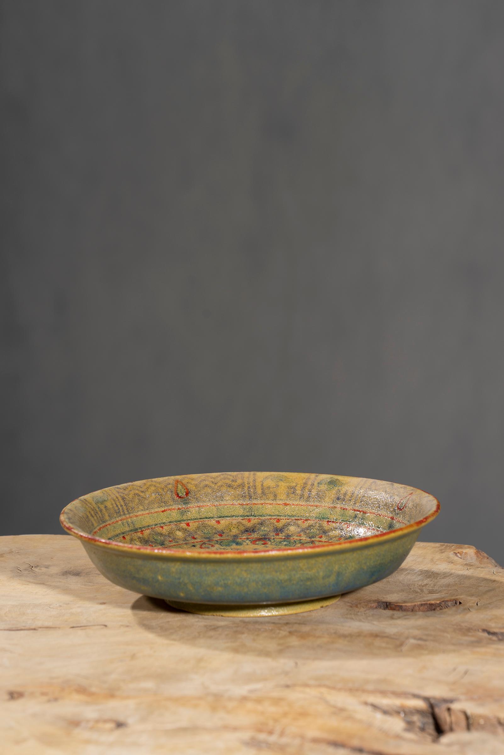 Nishapur Ceramics Hand Painted Over Cooked Bowl