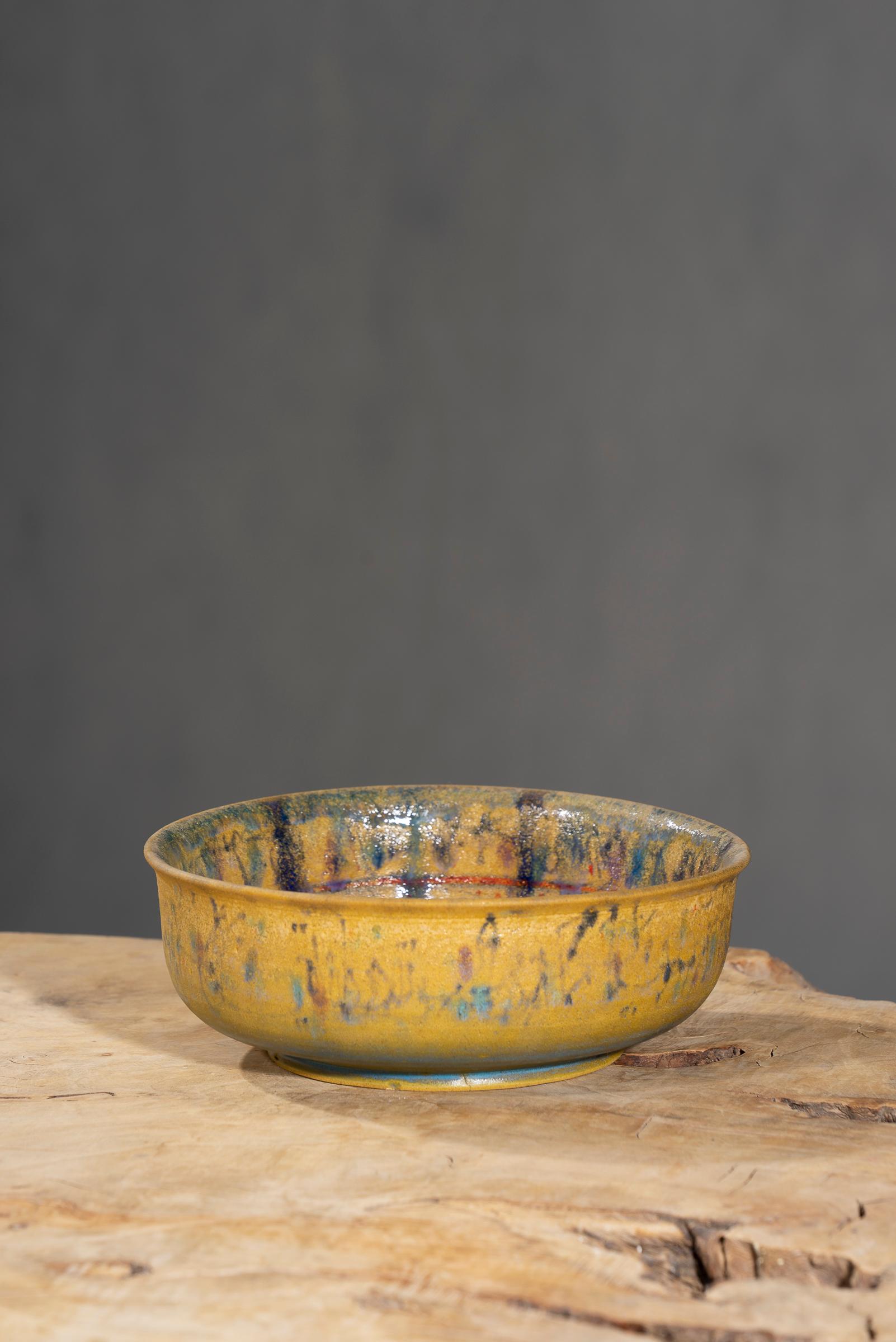 Nishapur Ceramics Hand Painted Over Cooked Bowl