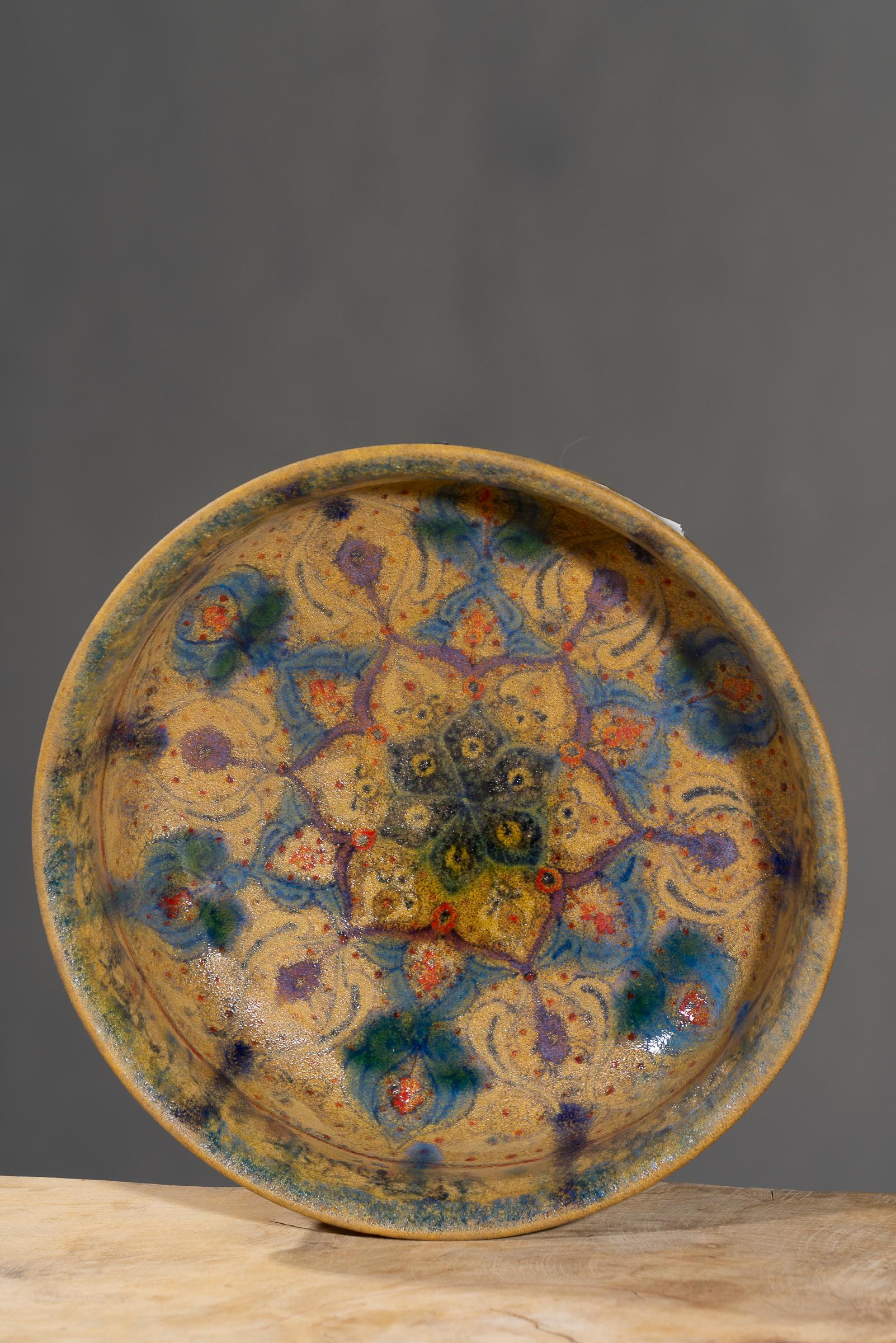 Nishapur Ceramics Hand Painted Over Cooked Bowl