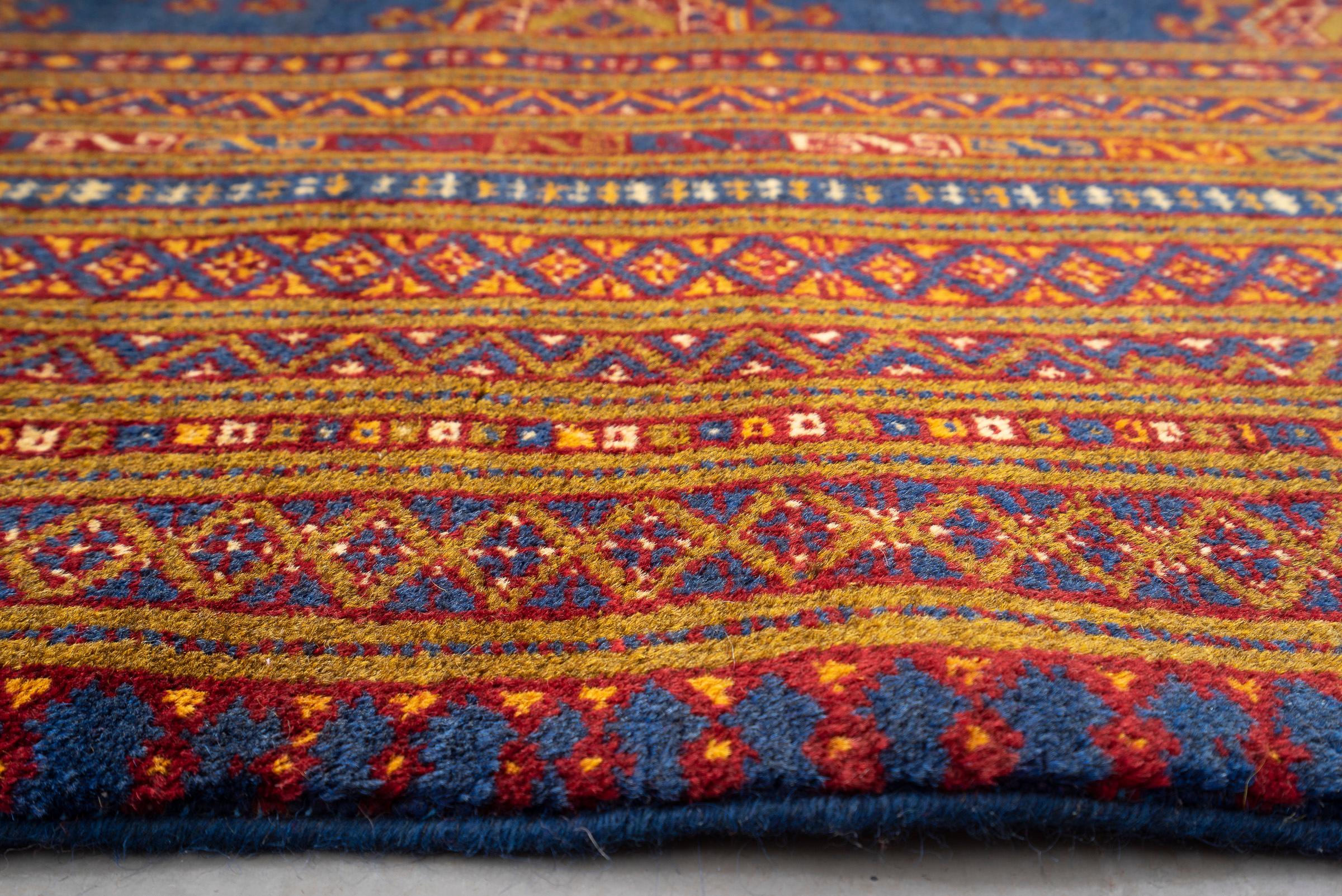Vintage Torakaman Teal Bukhara Persian Rug 2
