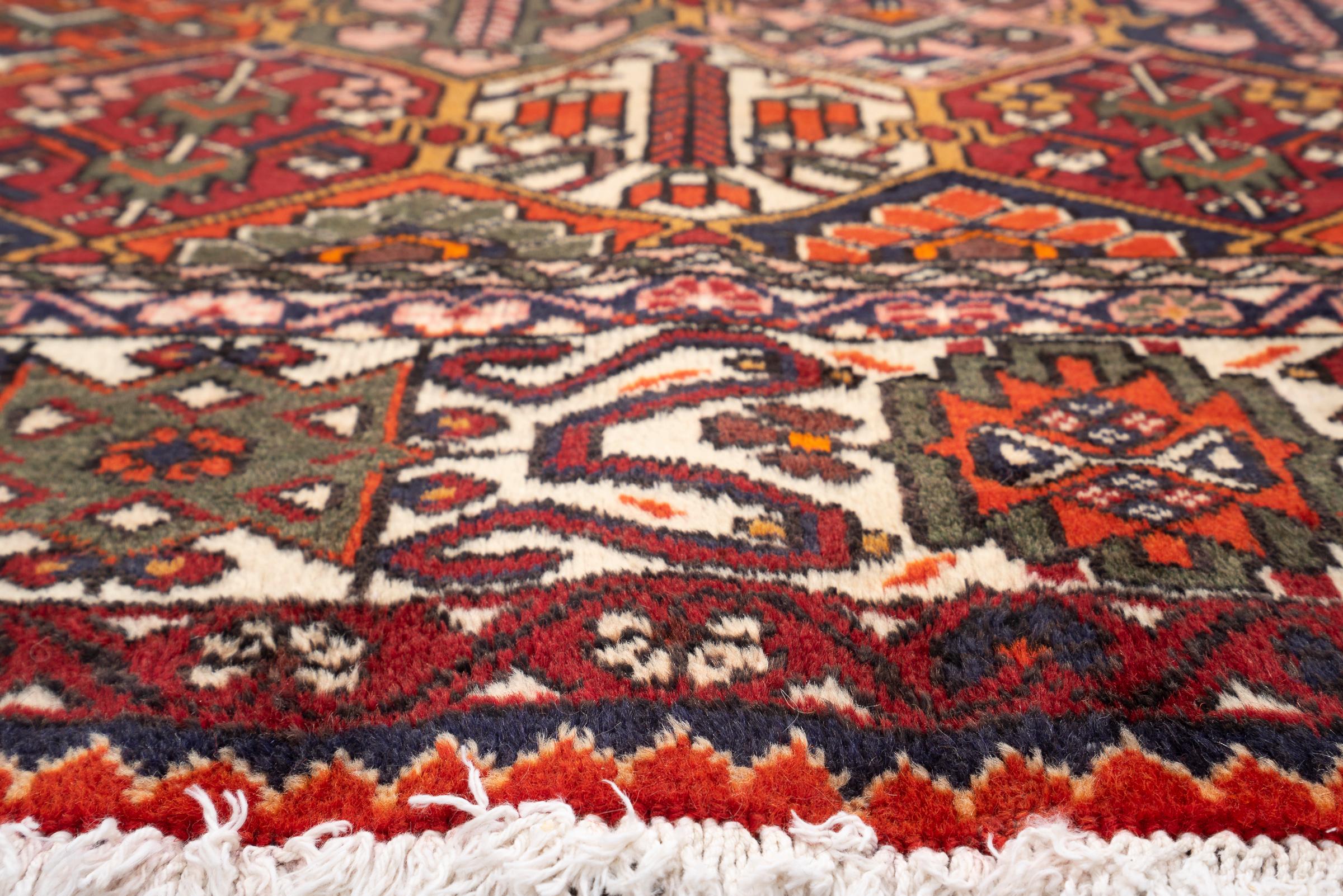 Vintage Fine Bakhtiari Lattices Persian Rug