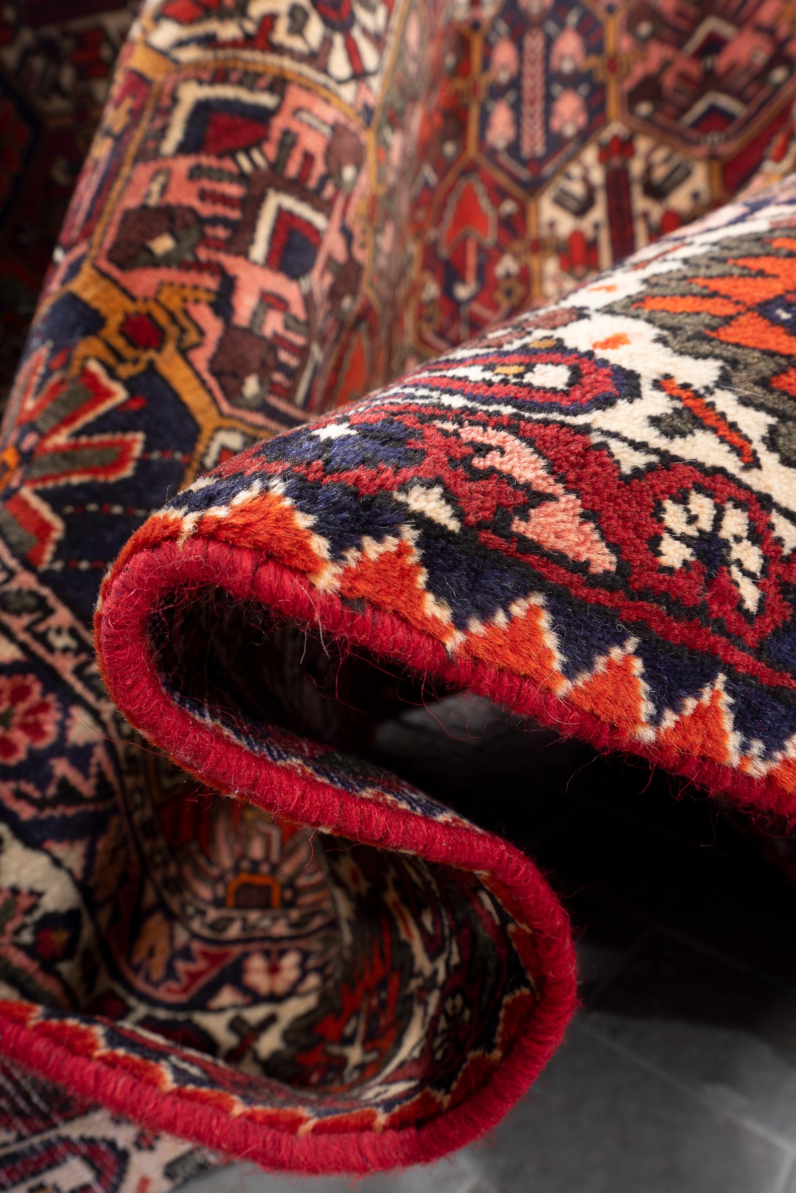 Vintage Fine Bakhtiari Lattices Persian Rug