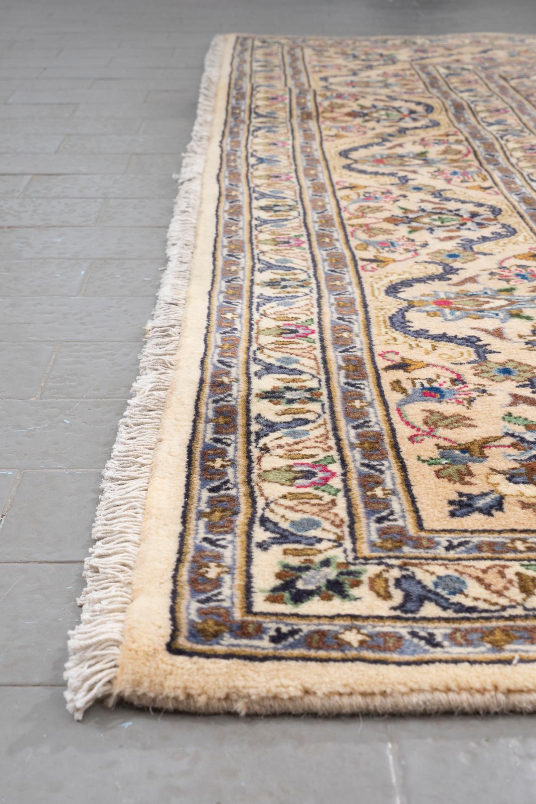 Vintage Kashmar FLoral Lachak Tornaj Persian Rug