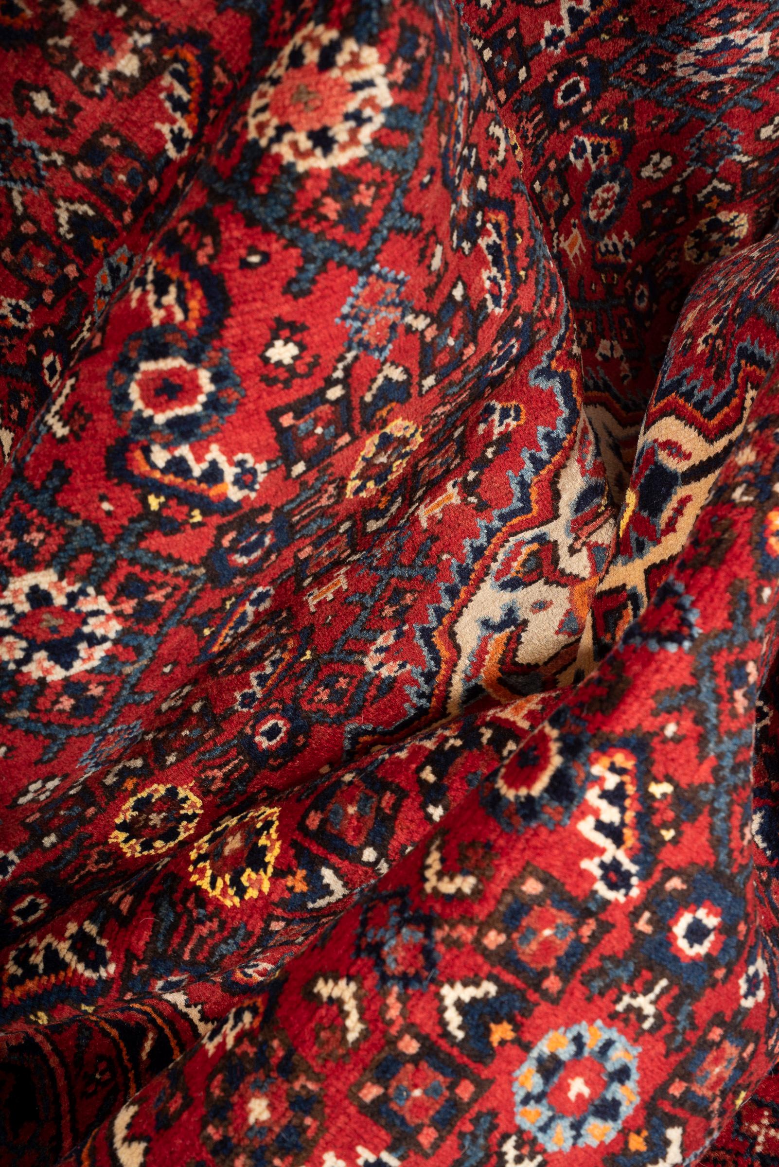 Vintage Hossein Abad Mahi Persian Rug
