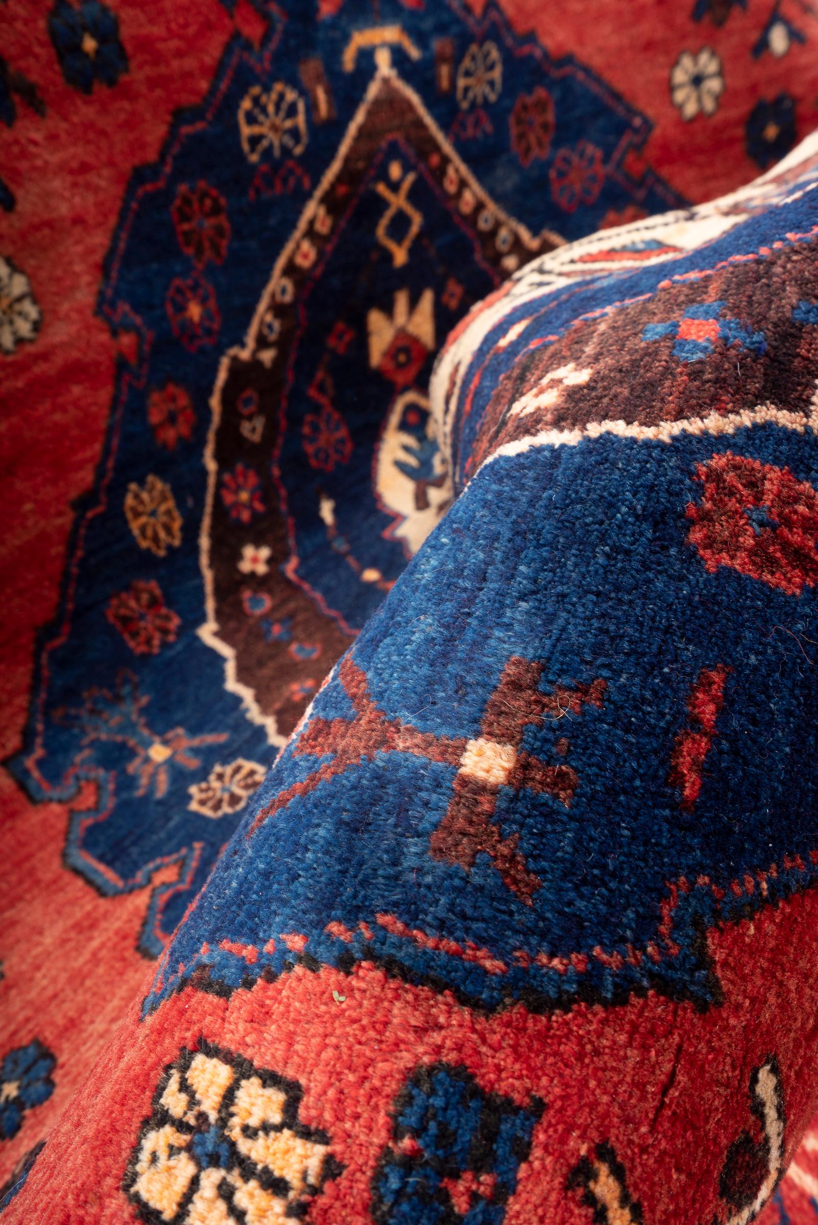 Antique Sirjan Afshar Heshmat Persian Rug