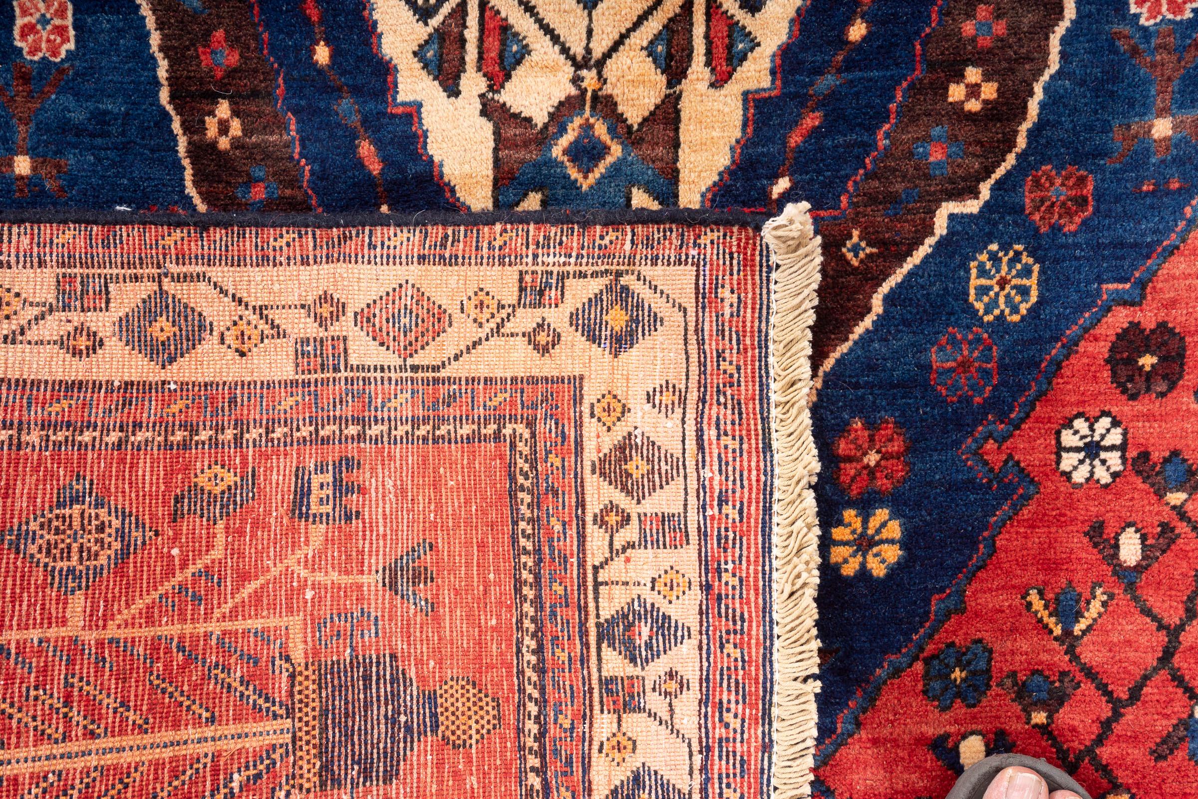 Antique Sirjan Afshar Heshmat Persian Rug