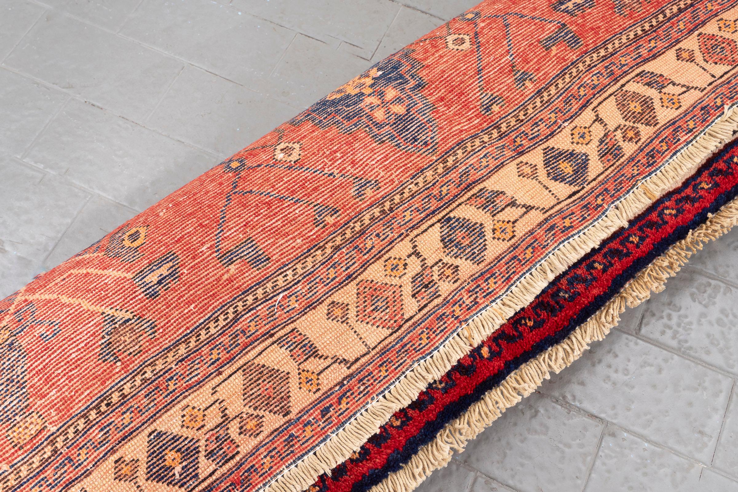 Antique Sirjan Afshar Heshmat Persian Rug
