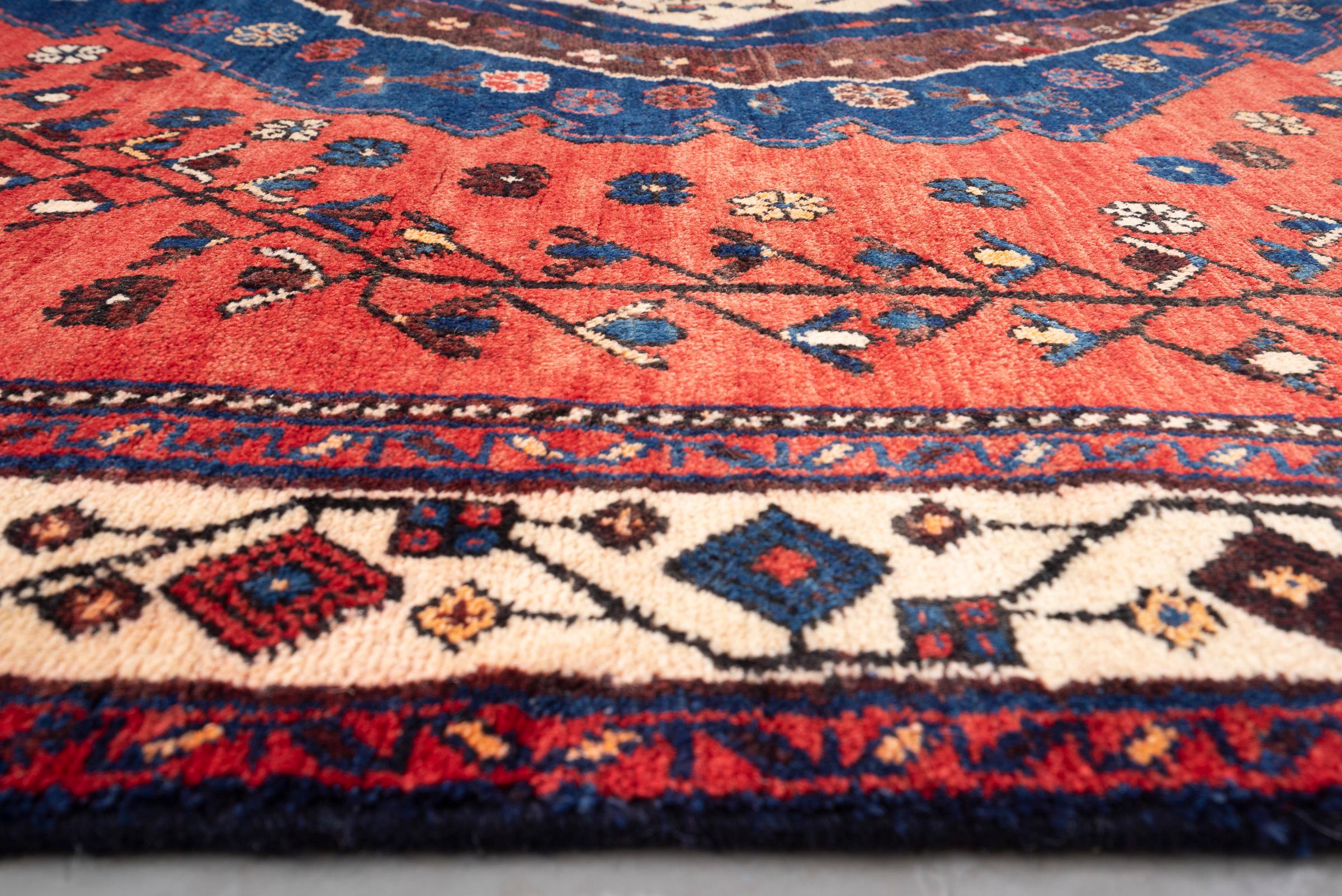 Antique Sirjan Afshar Heshmat Persian Rug