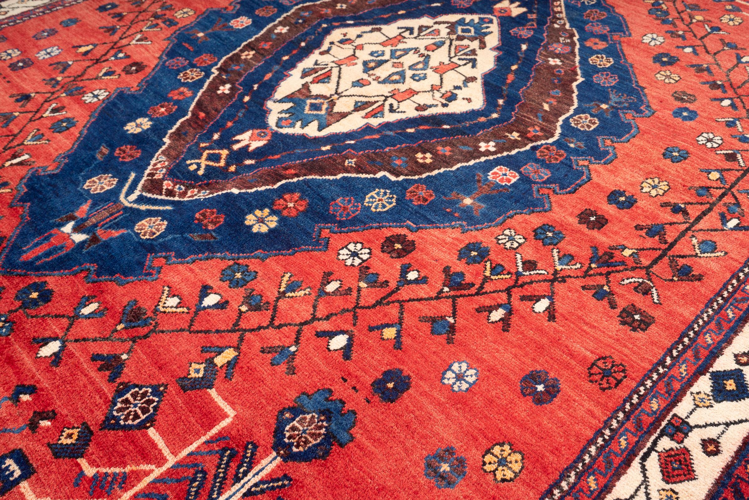 Antique Sirjan Afshar Heshmat Persian Rug