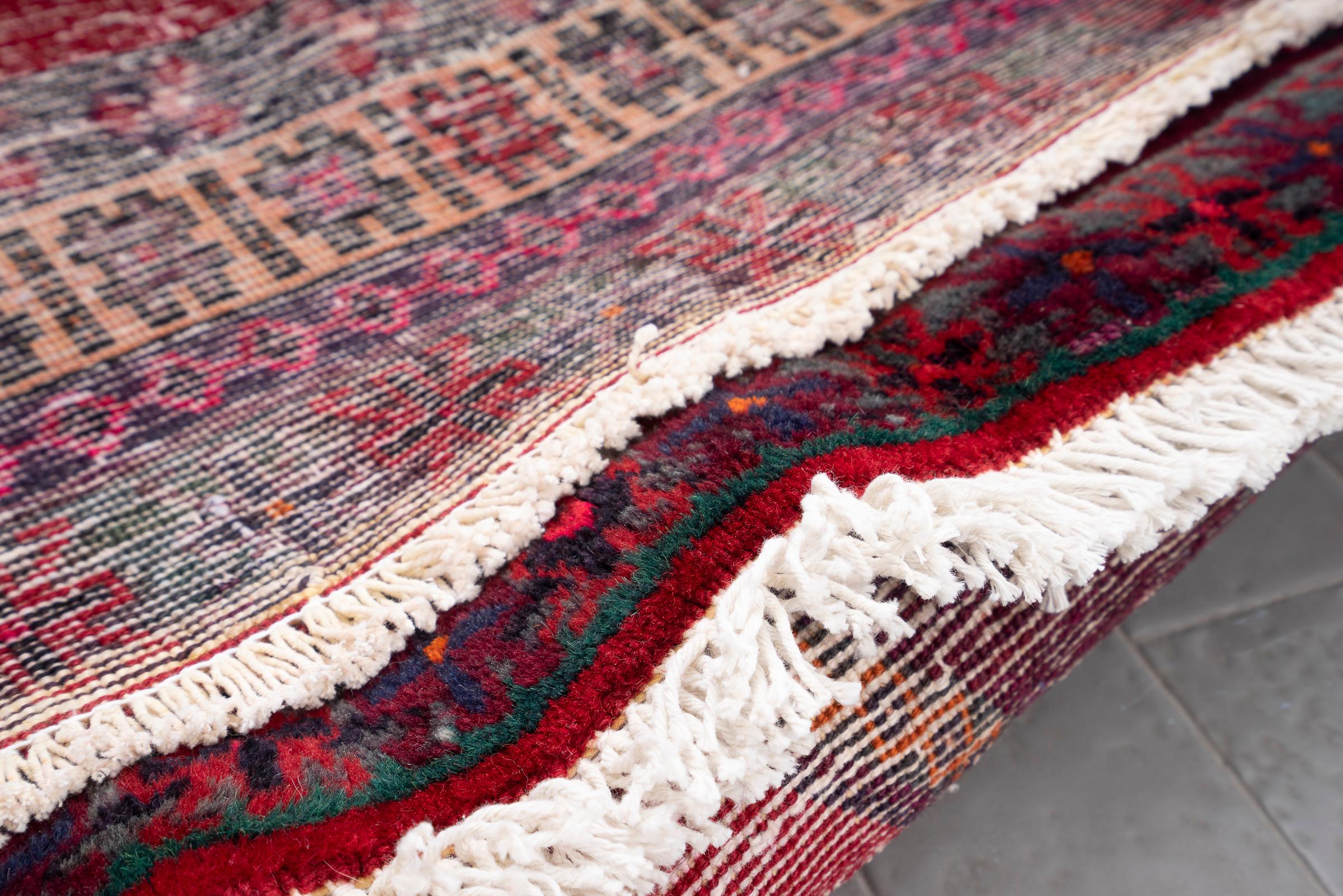 Vintage Dehaj Diamonds Persian Rug