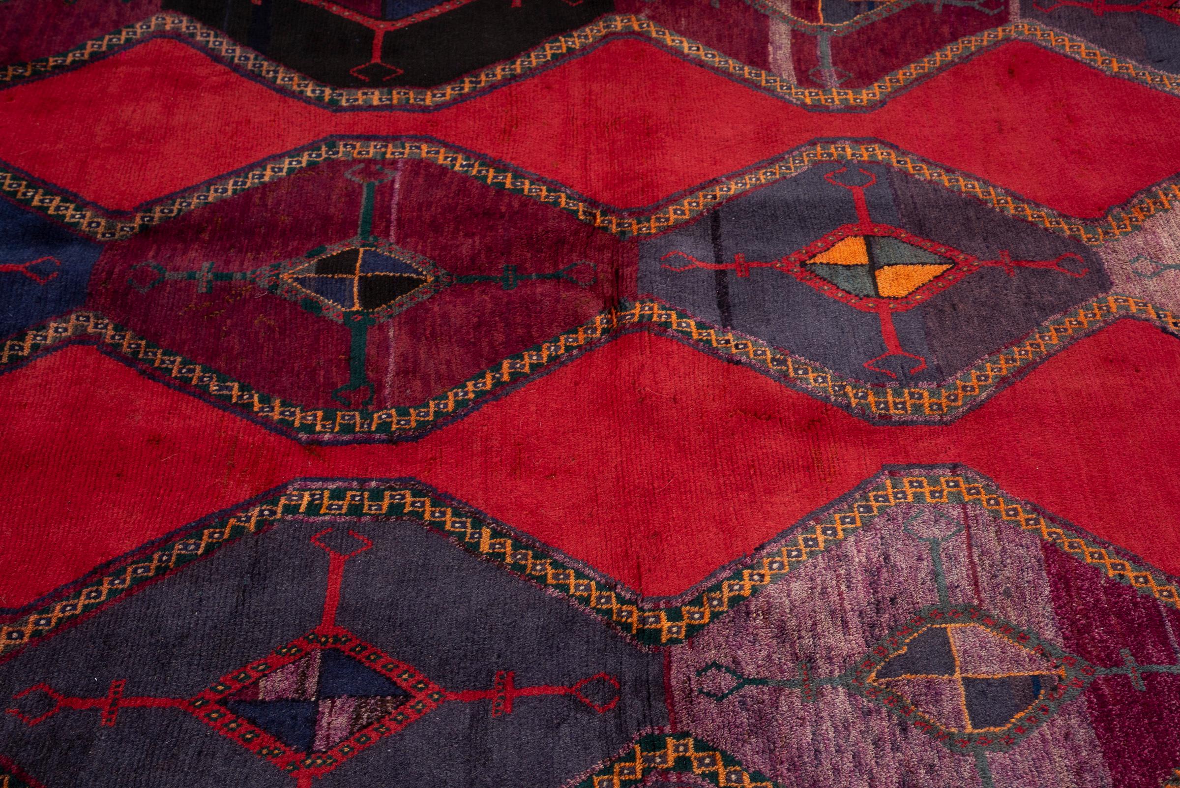 Vintage Dehaj Diamonds Persian Rug