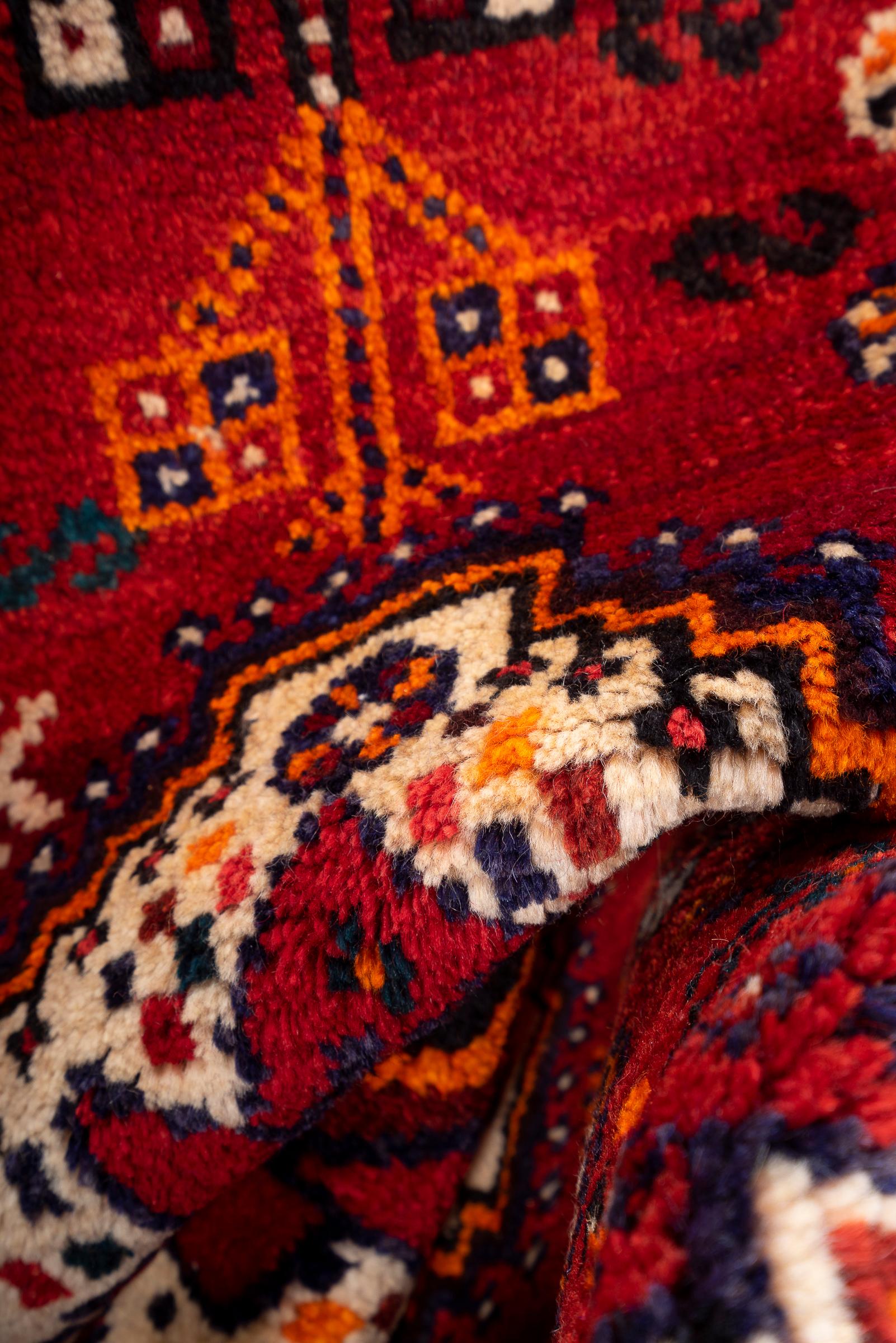 Vintage Unused Qashqai Ronas Persian Rug