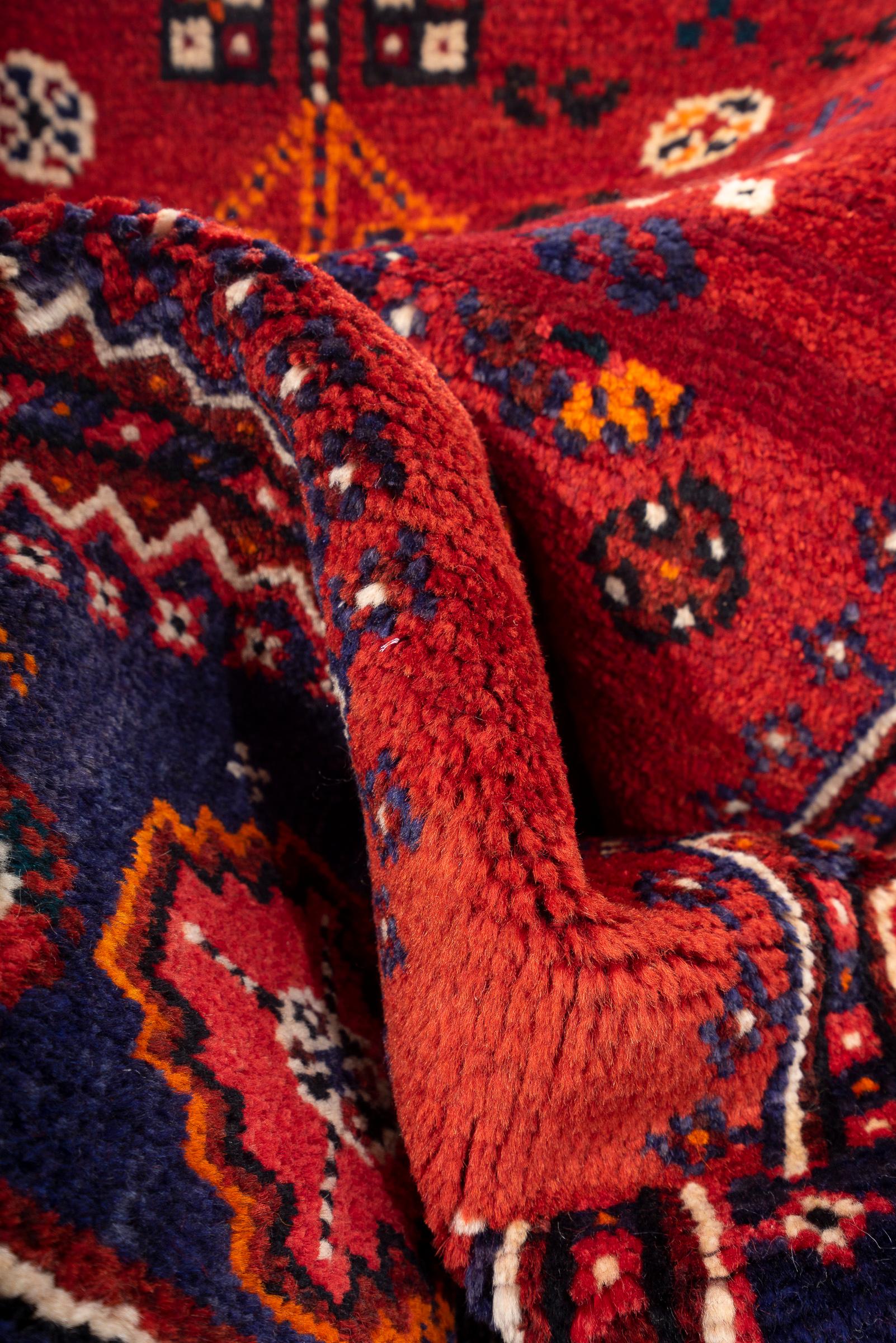 Vintage Unused Qashqai Ronas Persian Rug