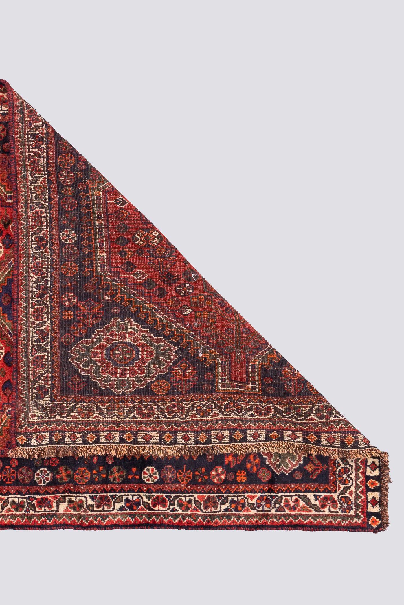 Antique Qashqai Single Toranj Persian Rug