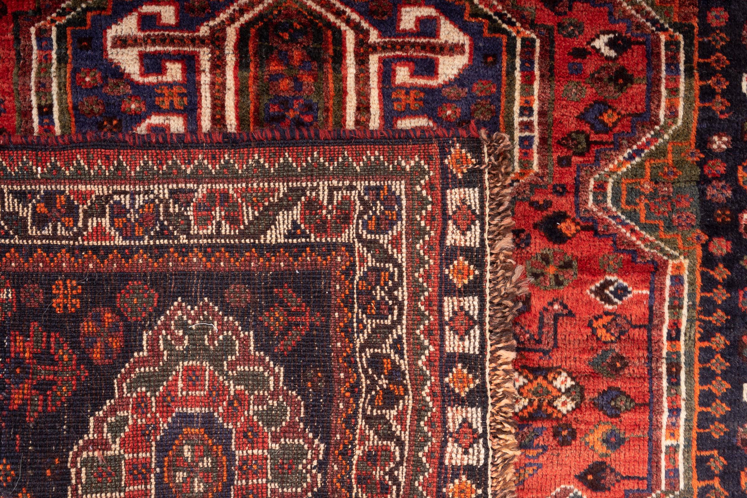 Antique Qashqai Single Toranj Persian Rug