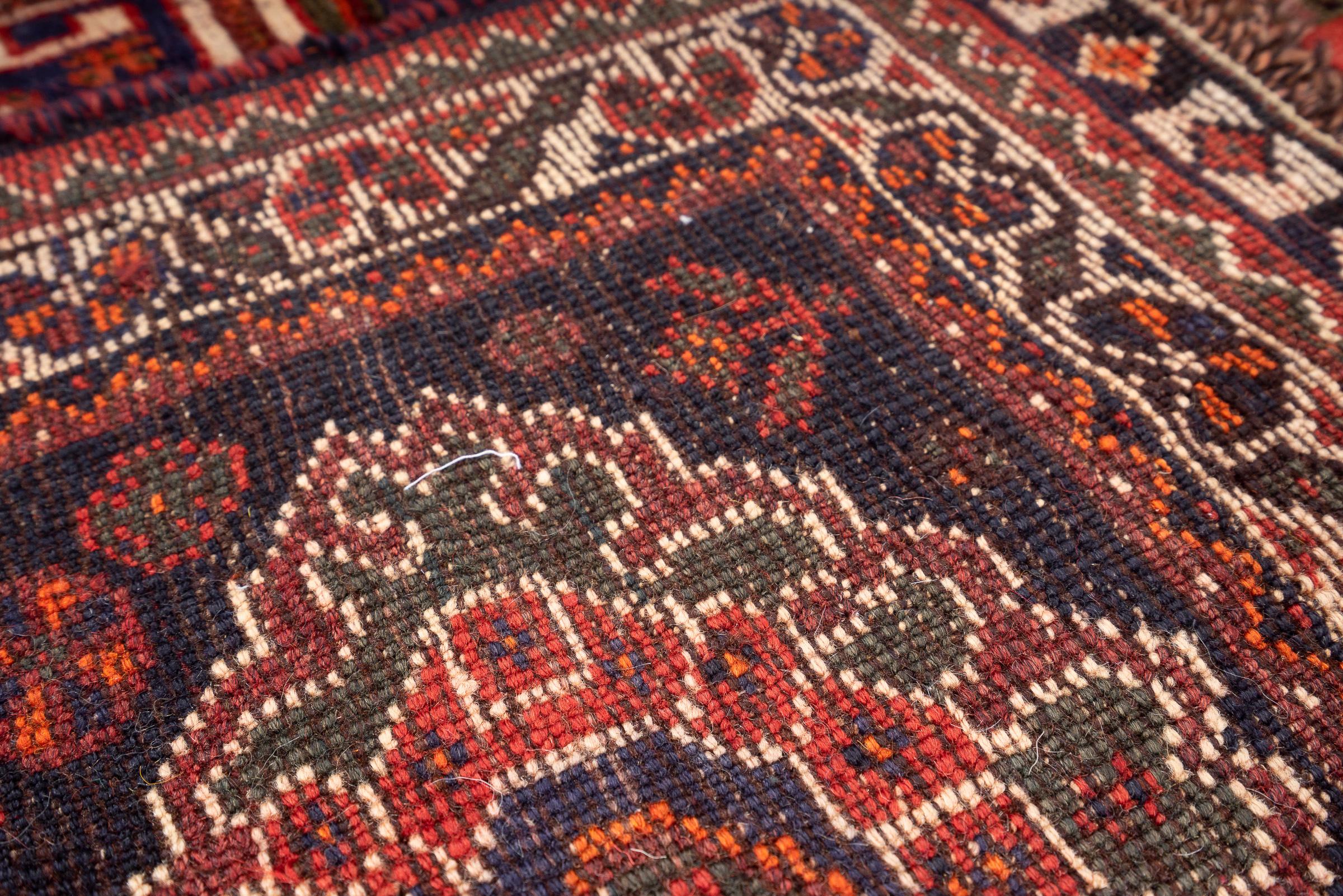 Antique Qashqai Single Toranj Persian Rug