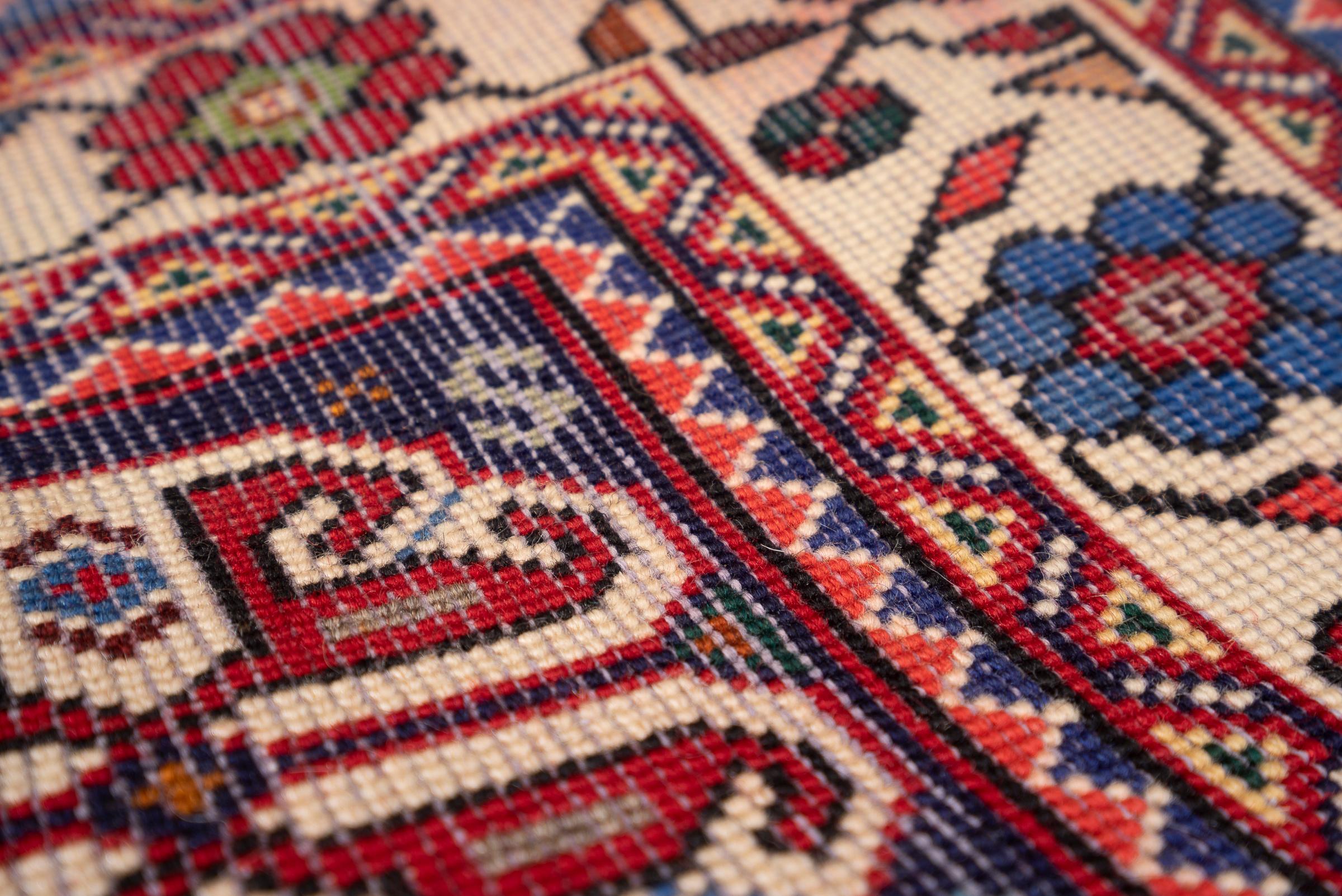 Vintage Abade Triple Toranj Persian Rug