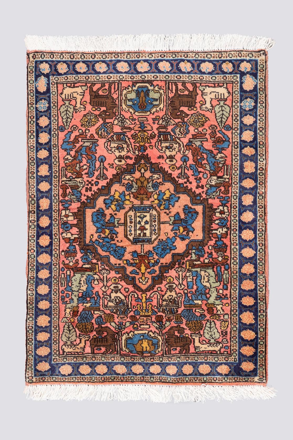 Semi Antique Ardabil Silk &amp; Lamb's wool Carpet 0.67SQM2