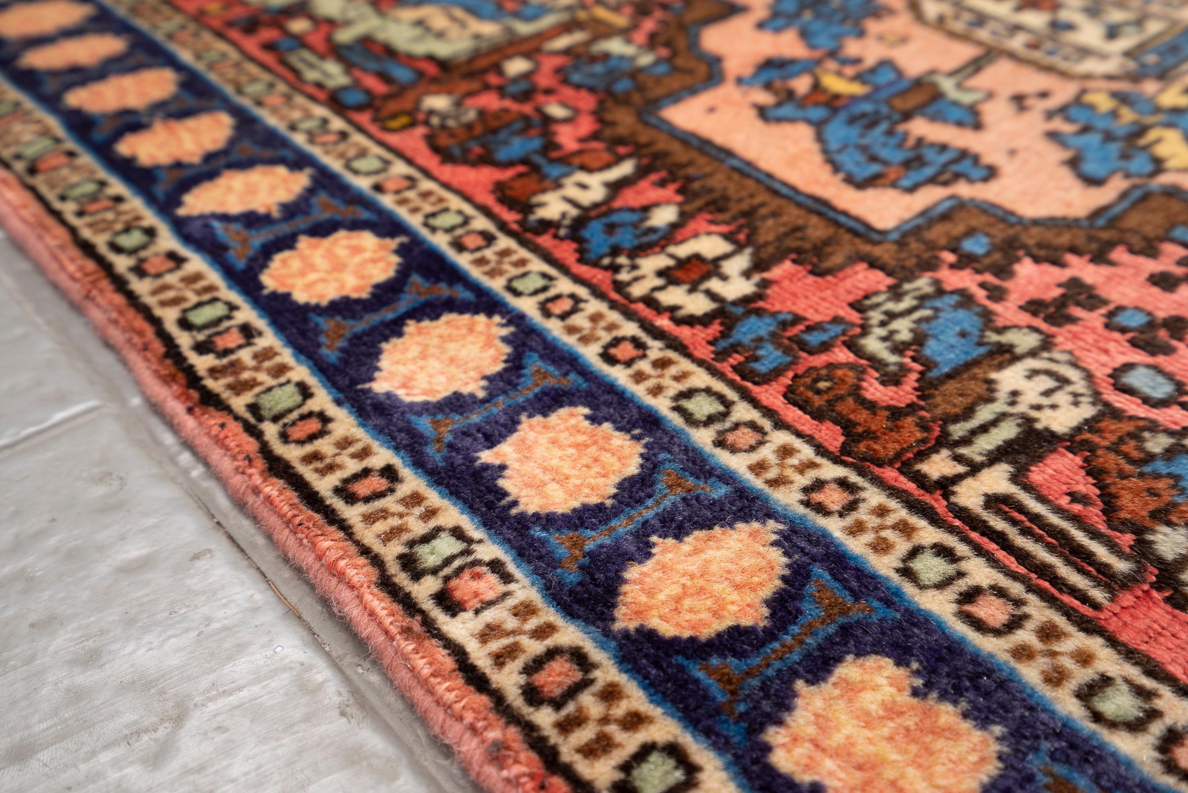 Vintage Ardabil Silk & Lamb's wool Persian Rug 2