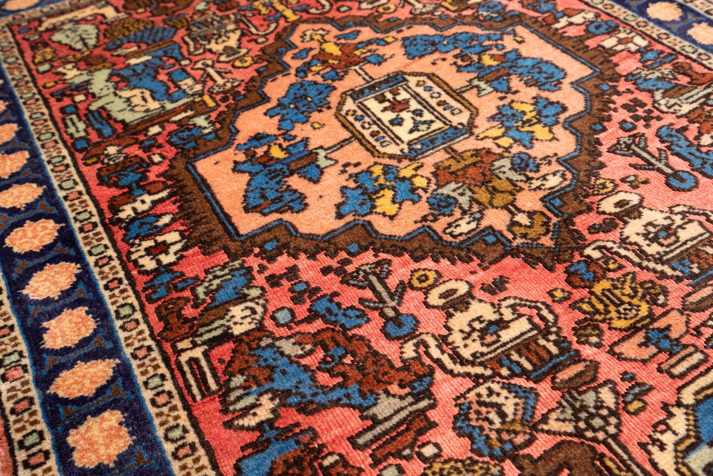 Vintage Ardabil Silk & Lamb's wool Persian Rug 2