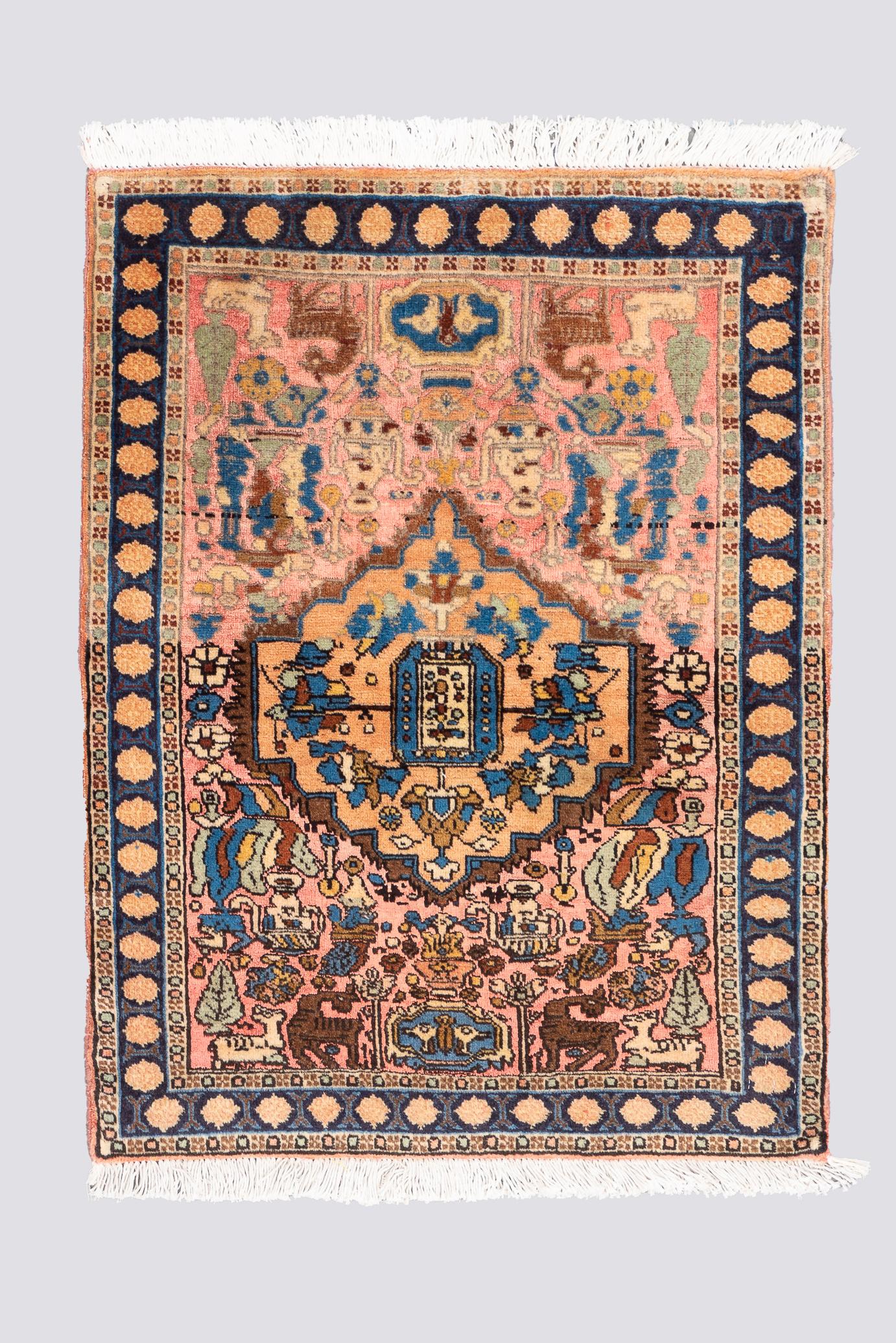 Semi Antique Ardabil Silk &amp; Lamb's wool Carpet 0.67SQM2 2