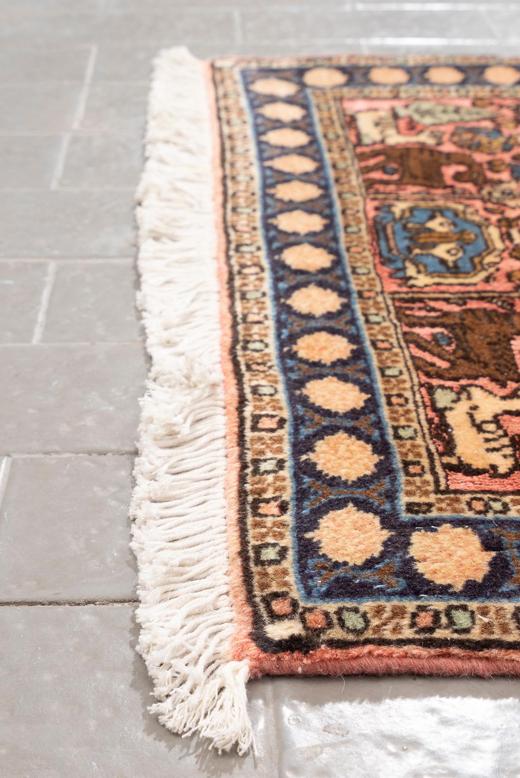 Vintage Ardabil Silk & Lamb's wool Persian Rug 2 2