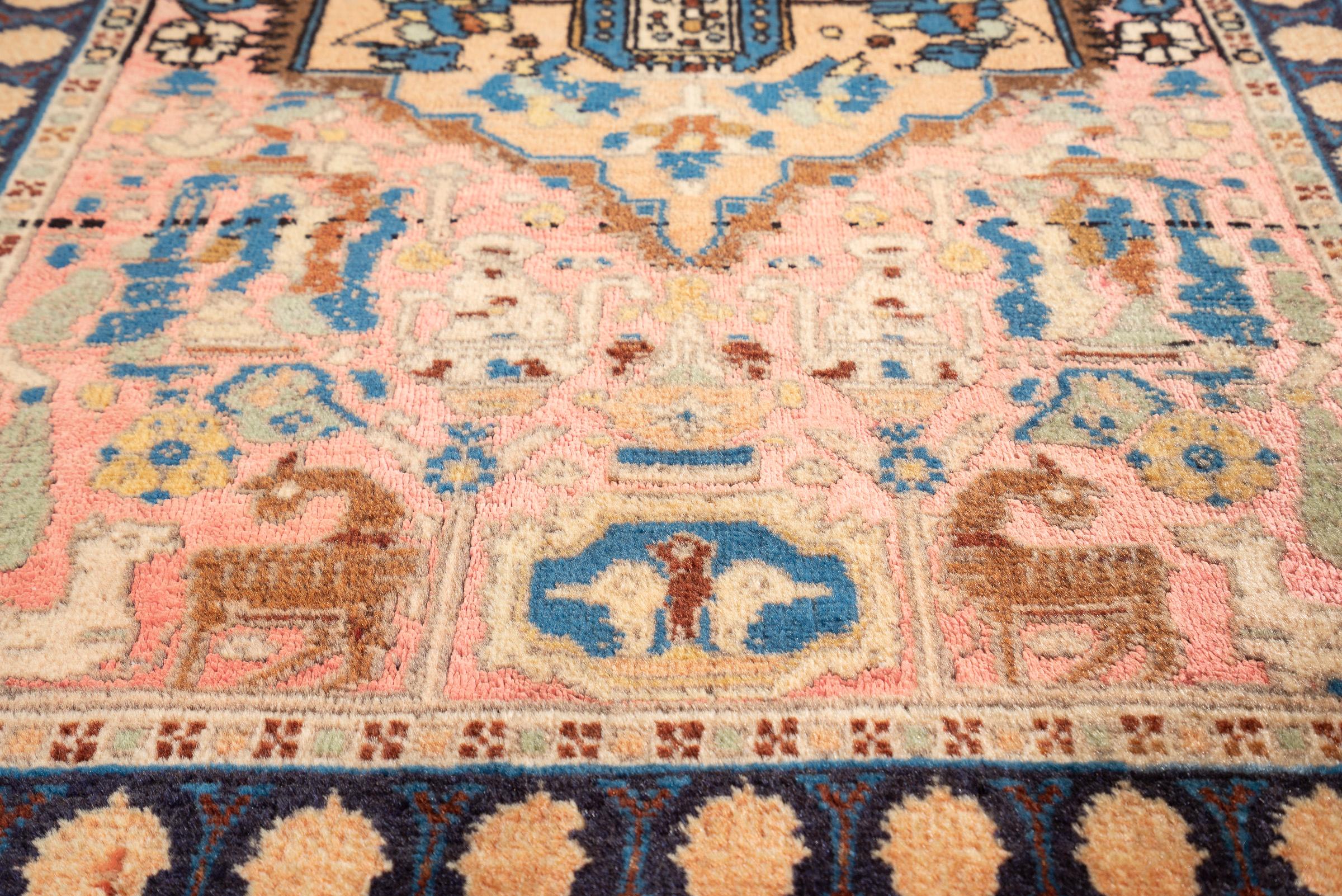 Vintage Ardabil Silk & Lamb's wool Persian Rug 2 2