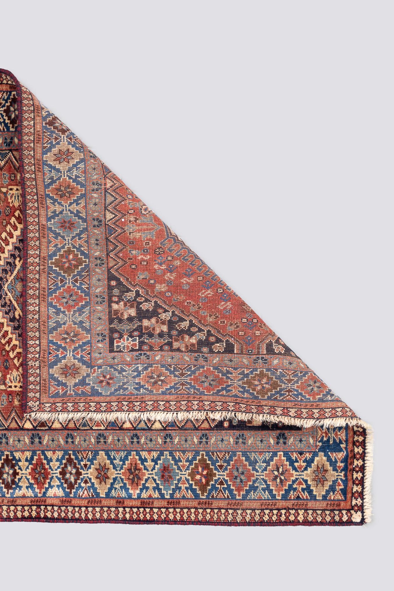 Vintage Yalame Triple Toranj Persian Rug