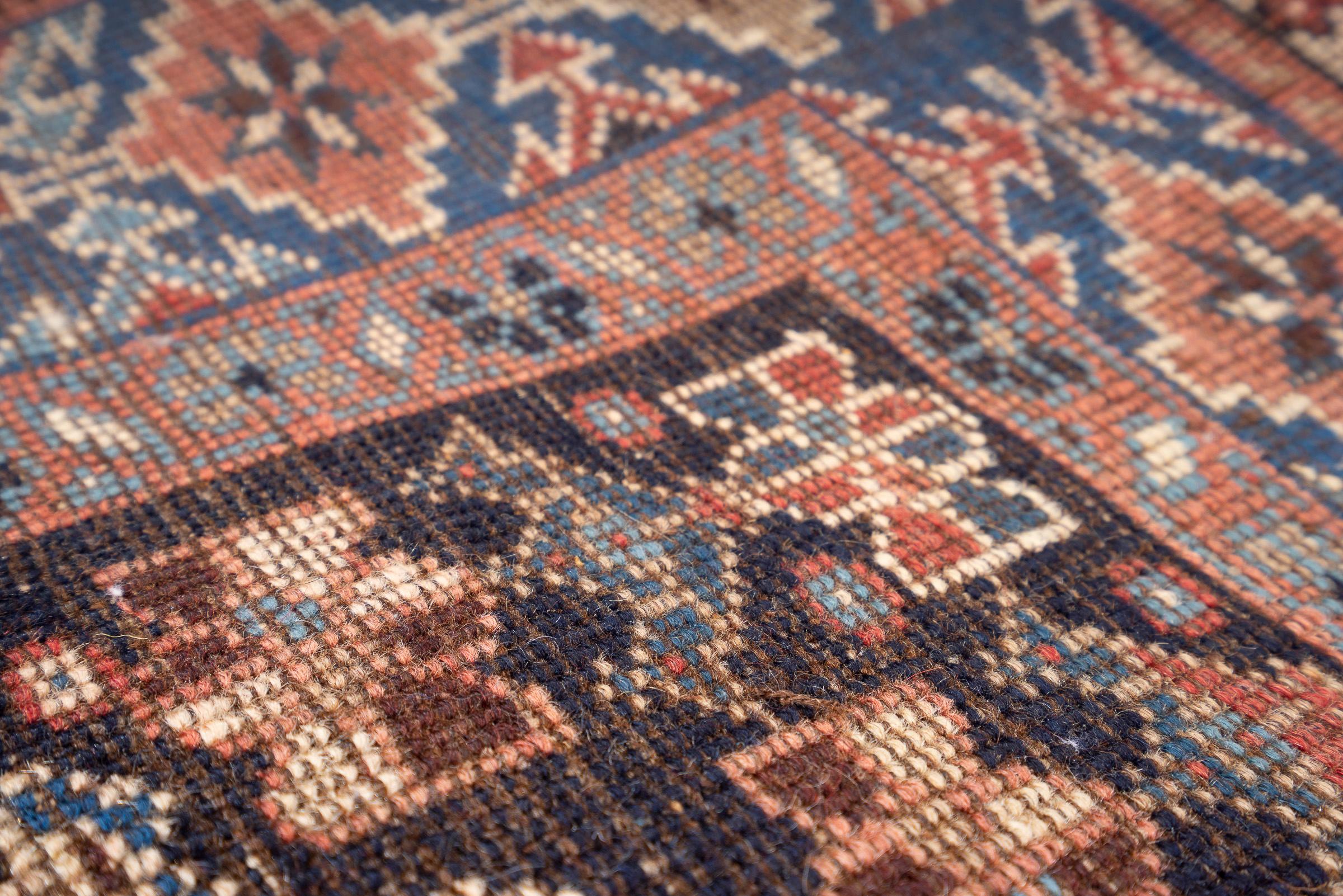 Vintage Yalame Triple Toranj Persian Rug