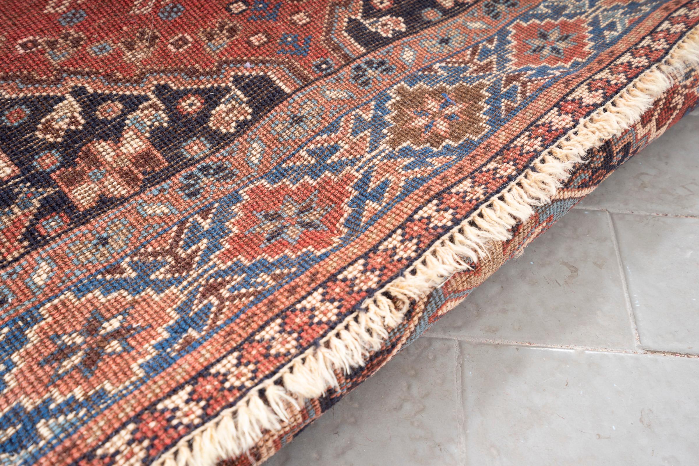 Vintage Yalame Triple Toranj Persian Rug