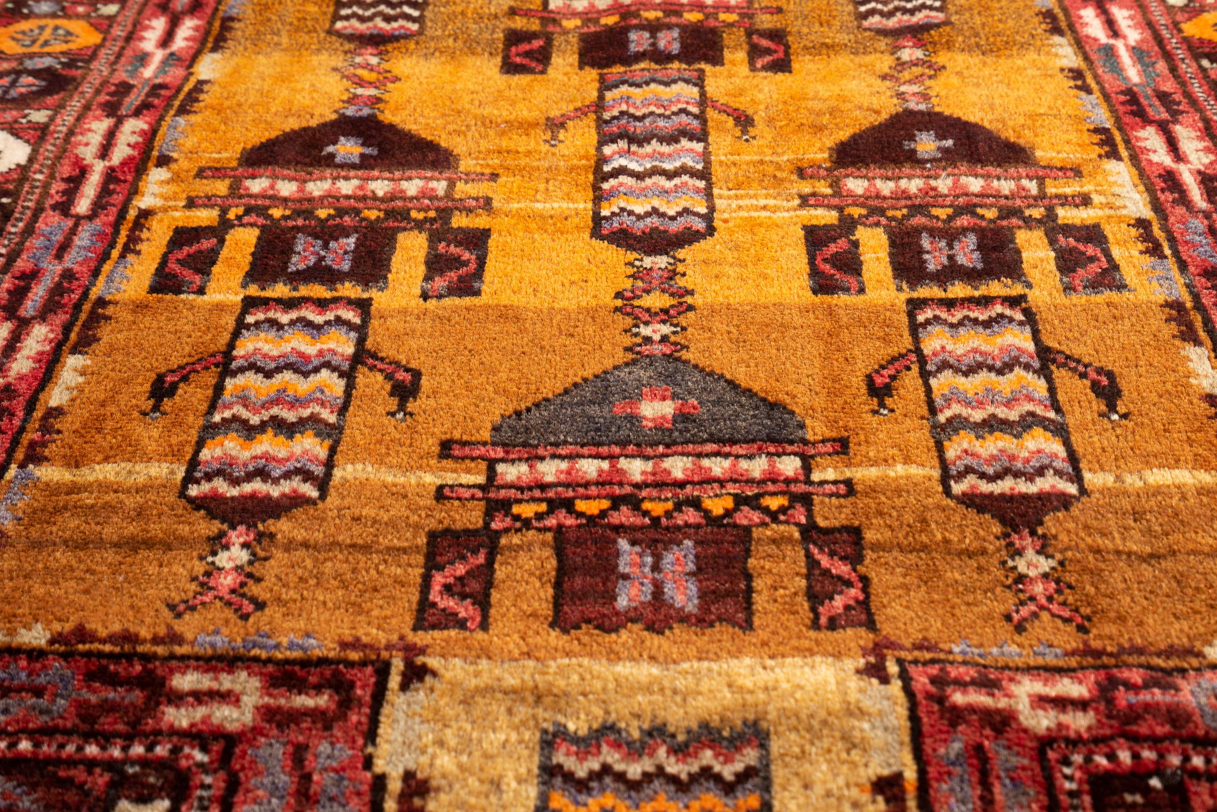 Vintage Baluch Chandelier Persian Rug