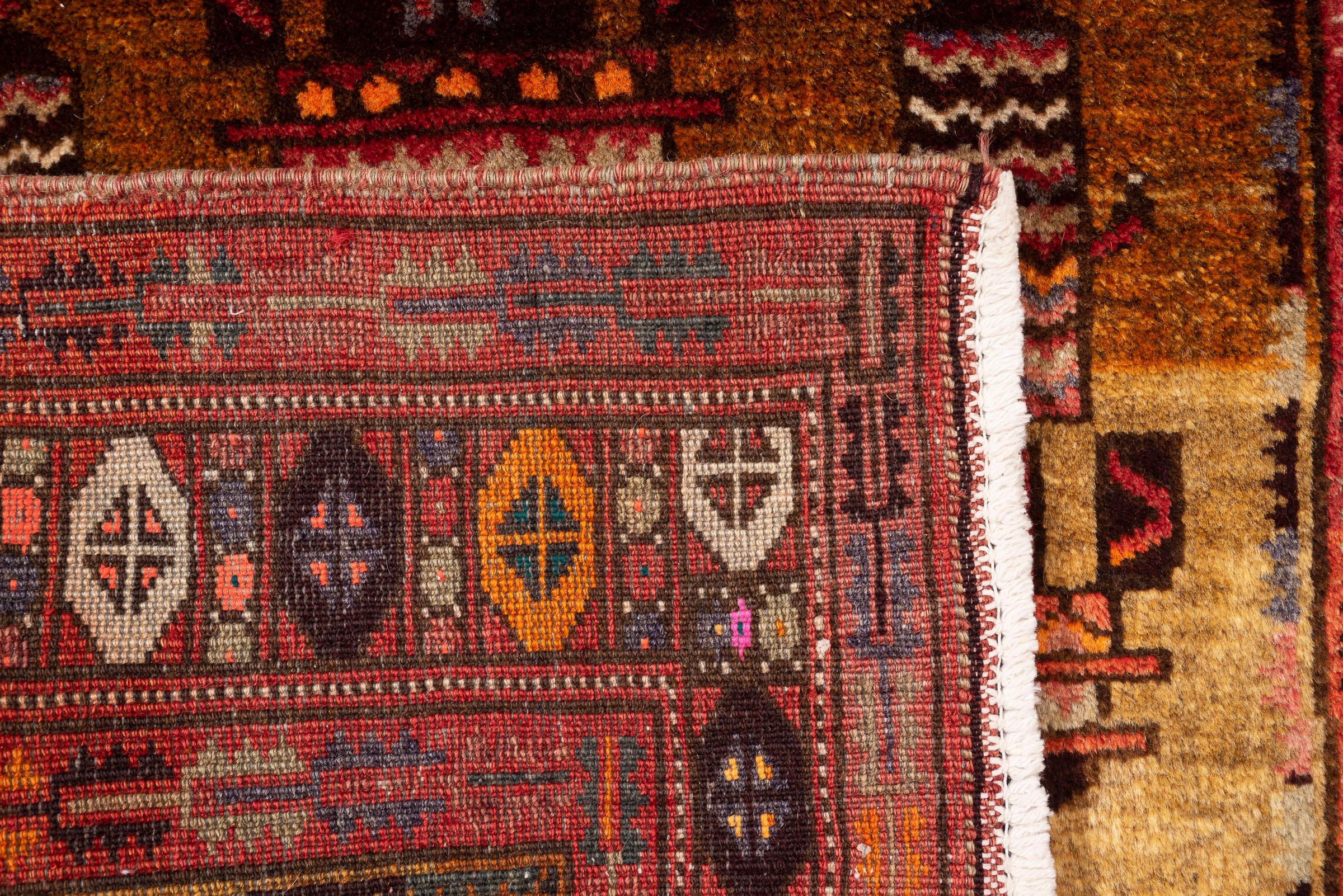 Vintage Baluch Chandelier Persian Rug