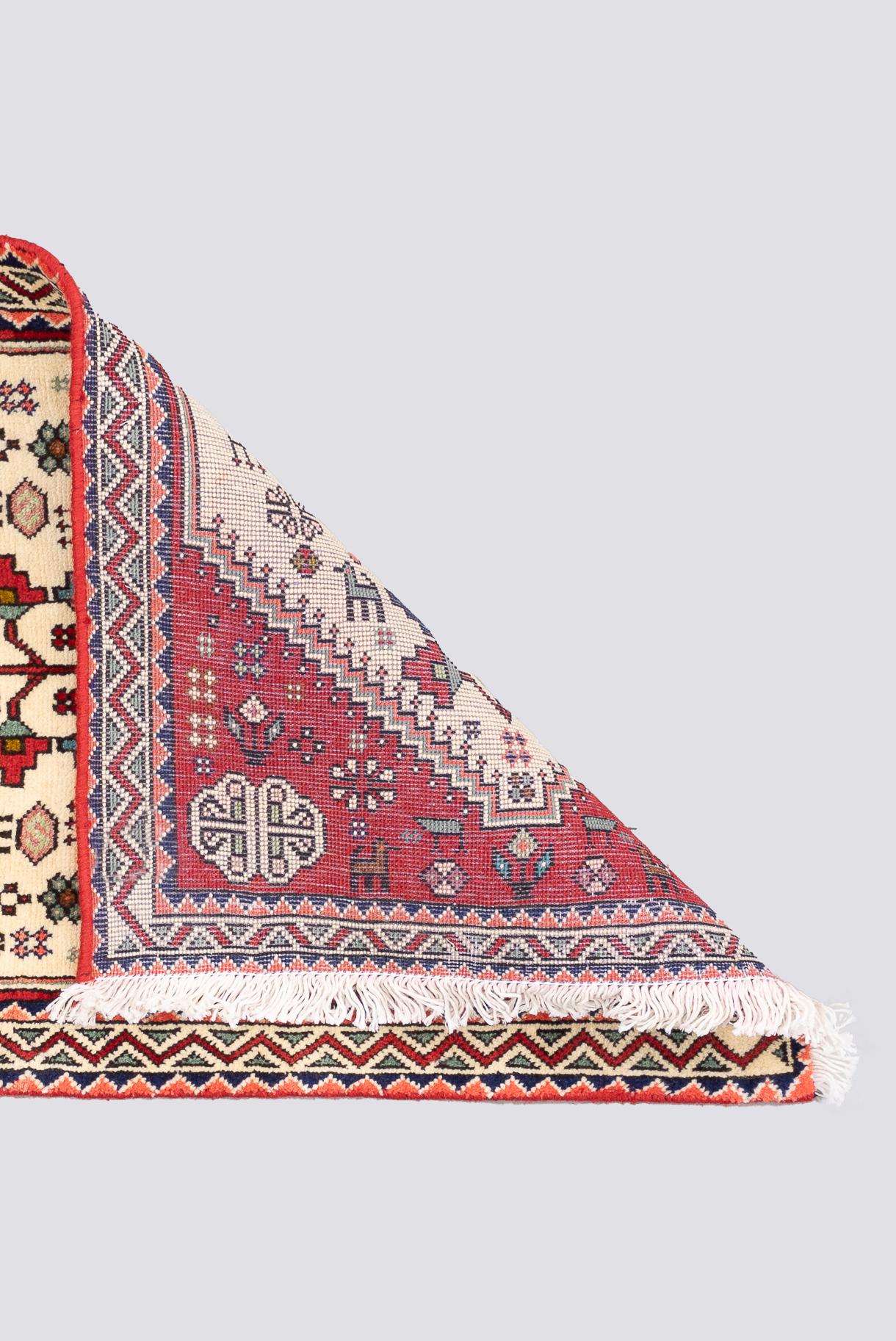 Vintage Abade Qashqai Persian Runner Rug