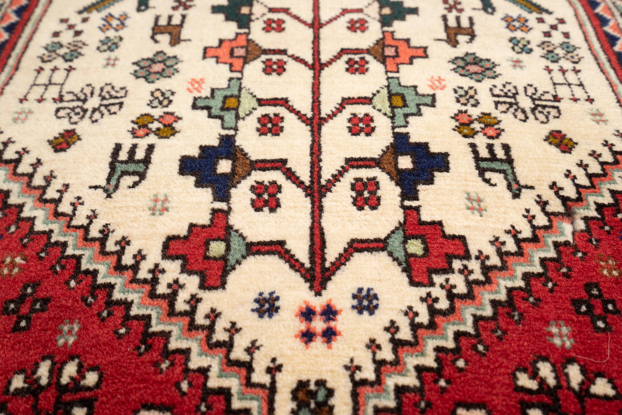 Vintage Abade Qashqai Persian Runner Rug